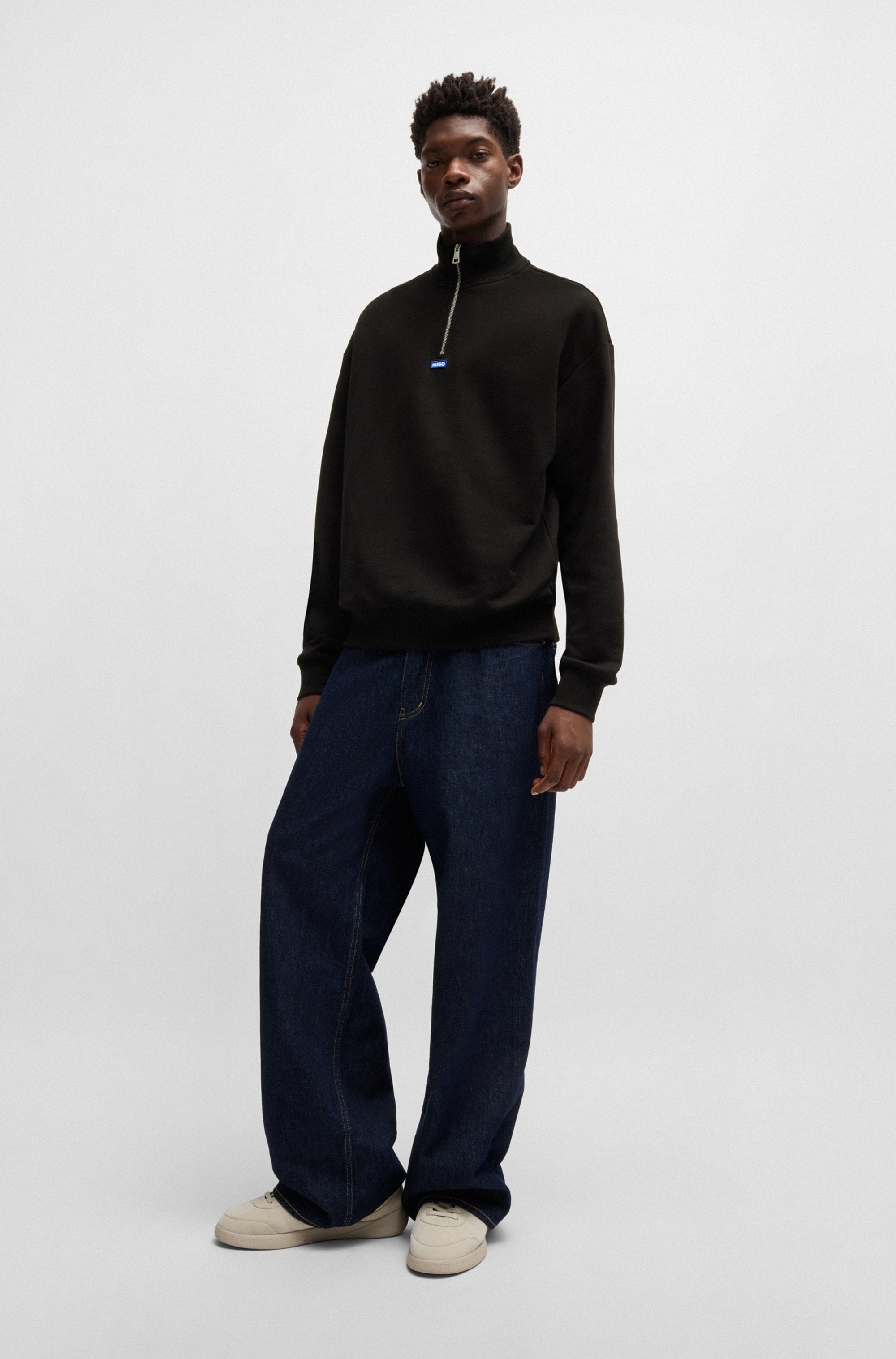 HUGO Blue Sweatshirt »Neeler«, mit Troyerkragen