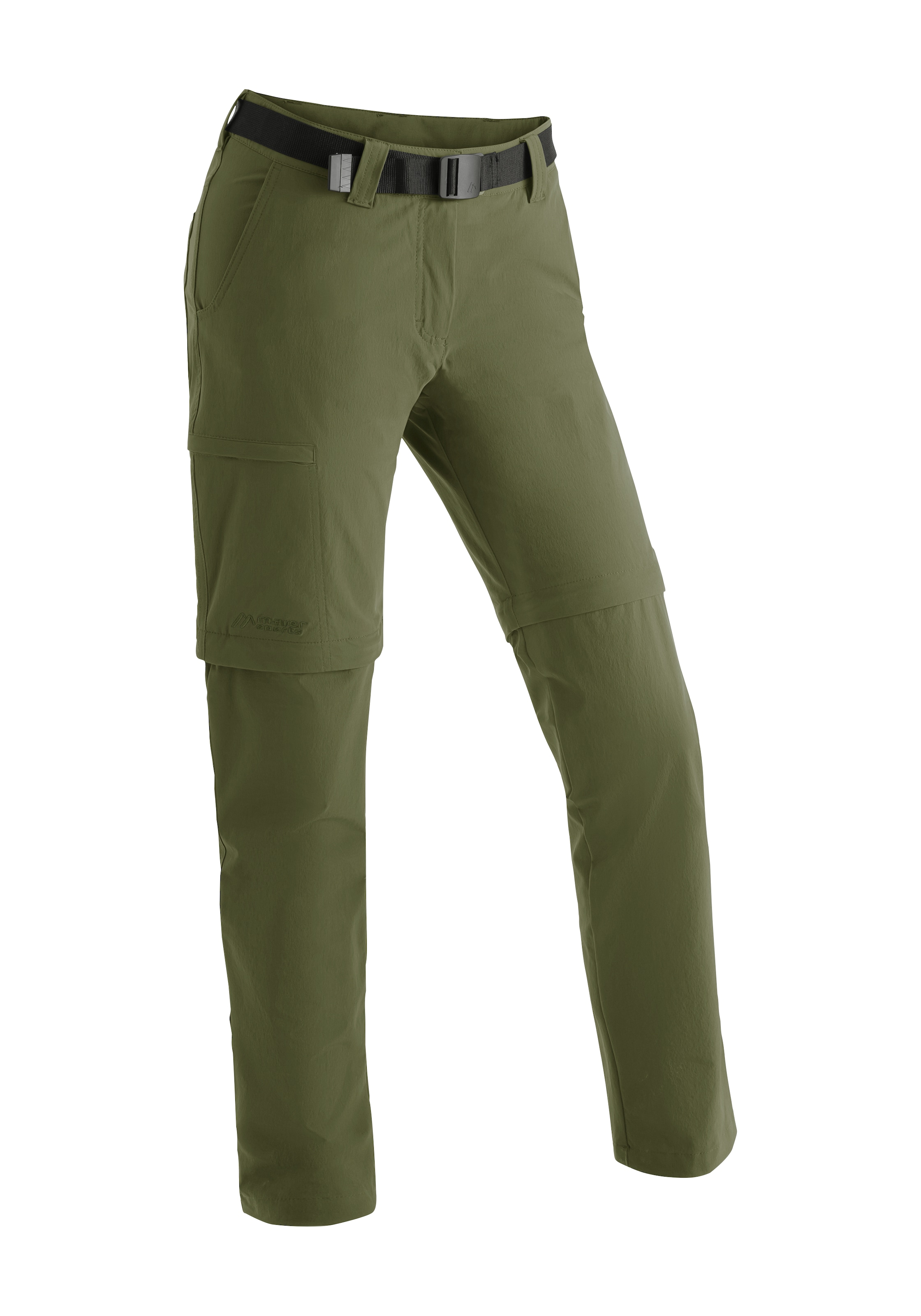 Maier Sports "Inara slim zip" Damen Zip-Off Wanderhose, atmungsaktive Trekkinghose, Slim Fit