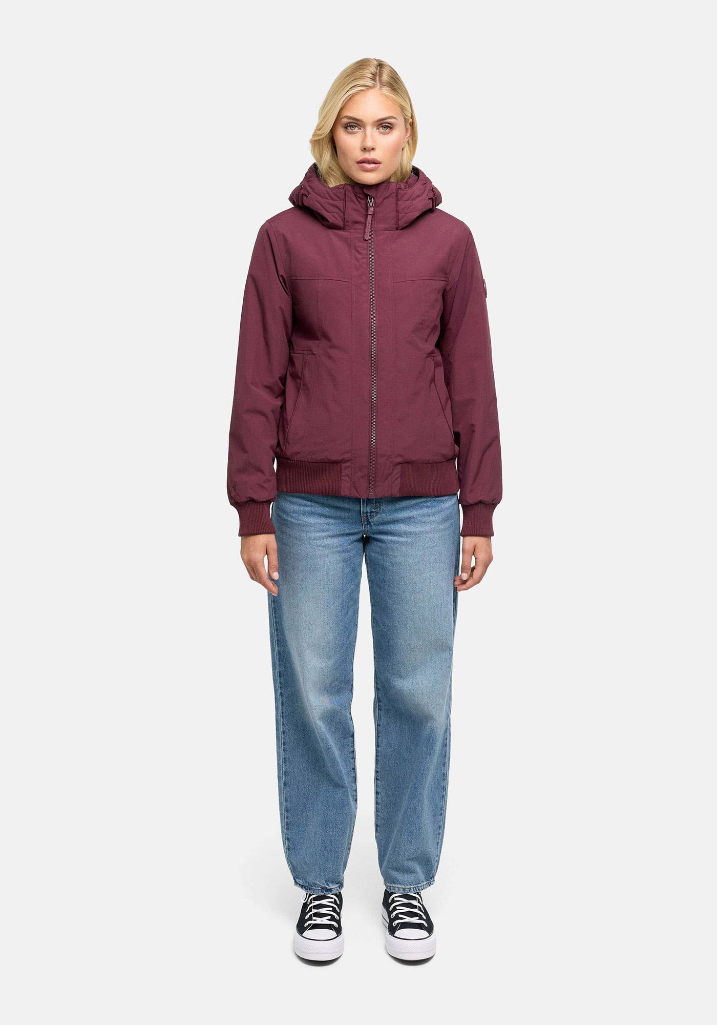 Marikoo Winterjacke "Mooni 16" Gefütterte Übergangsjacke mit Kapuze und Kordelzug