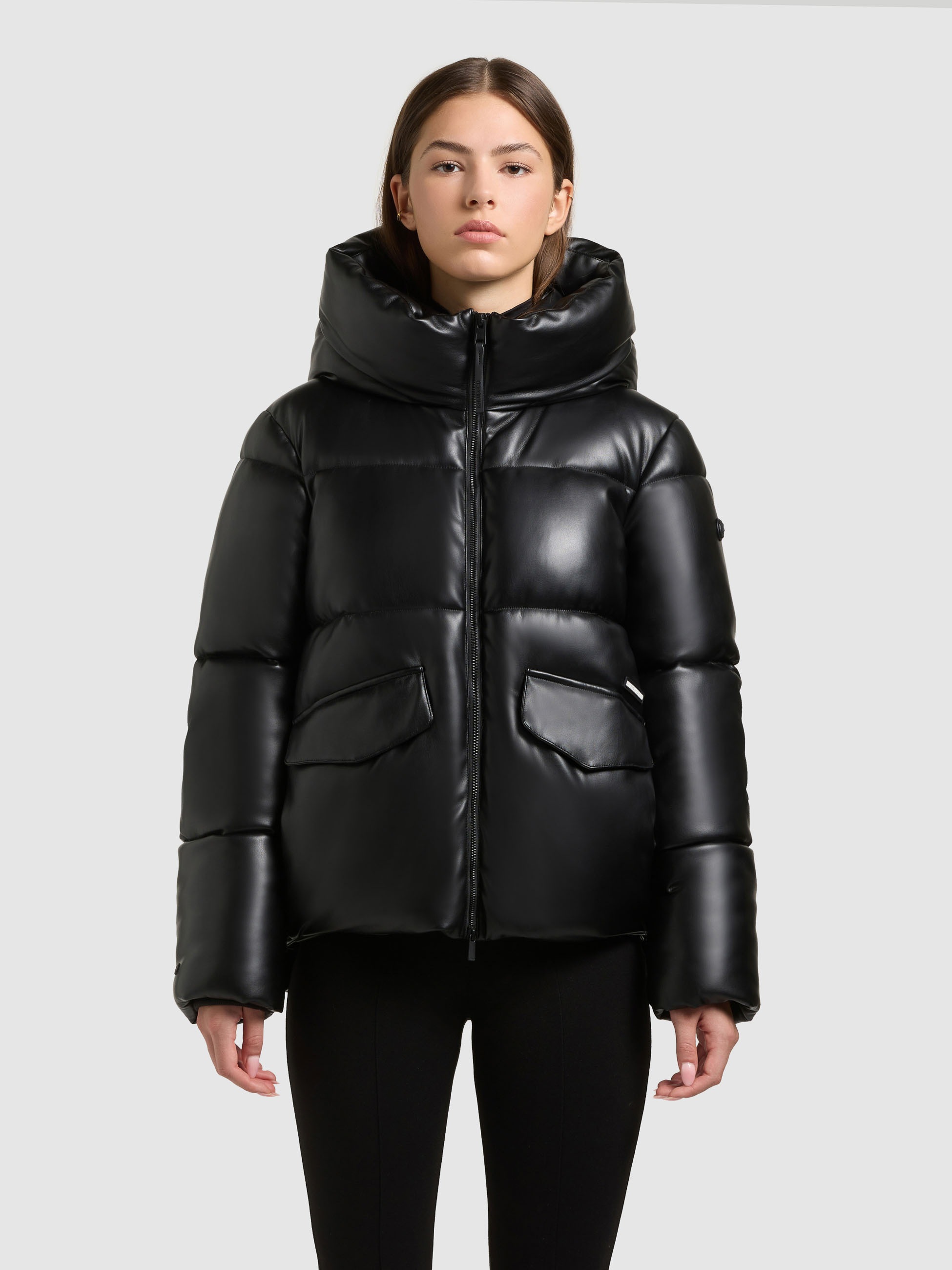 khujo Lederimitatjacke »AURORA«, mit Kapuze