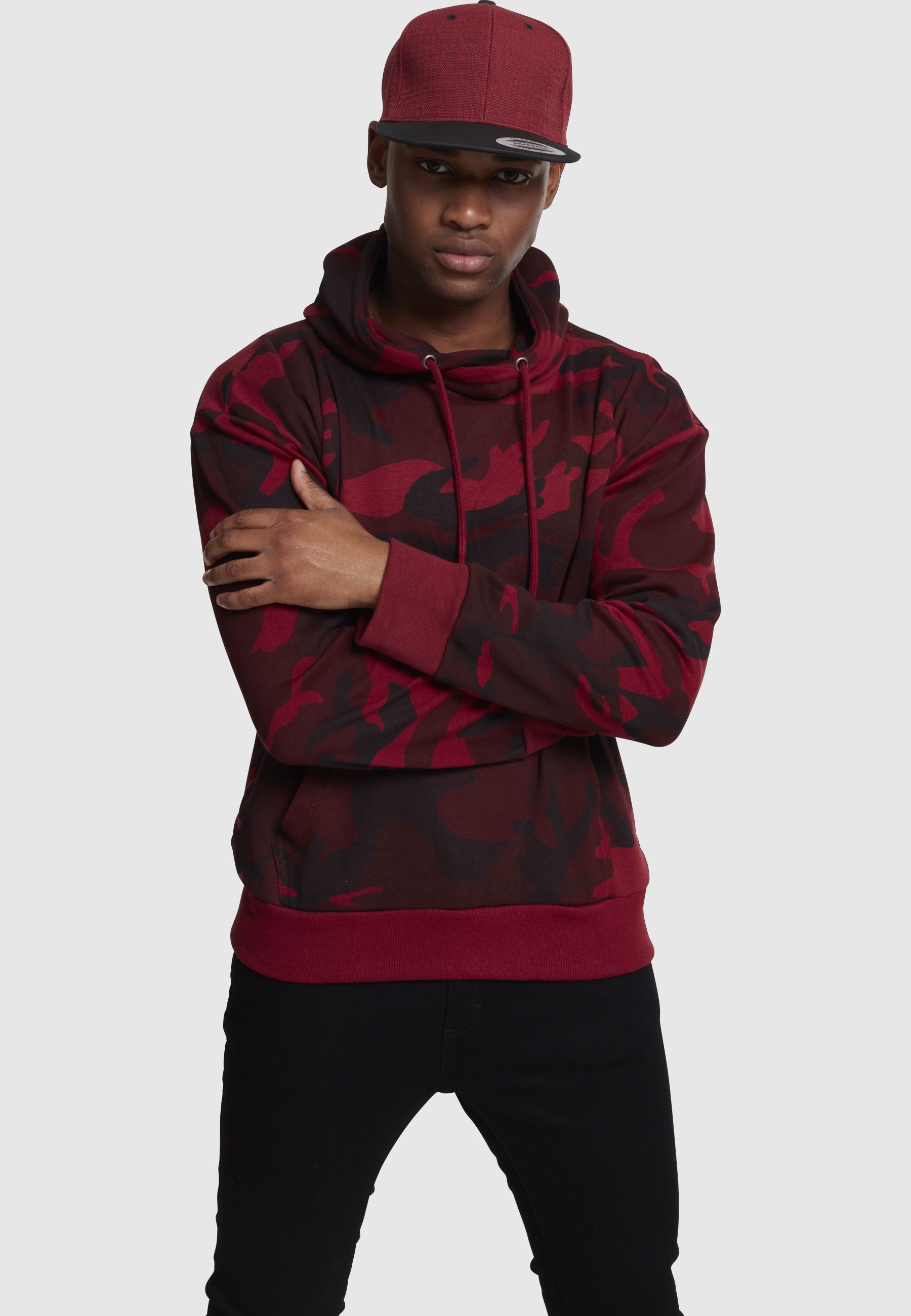 URBAN CLASSICS Rundhalspullover »Urban Classics Herren High Neck Camo Hoody« 1