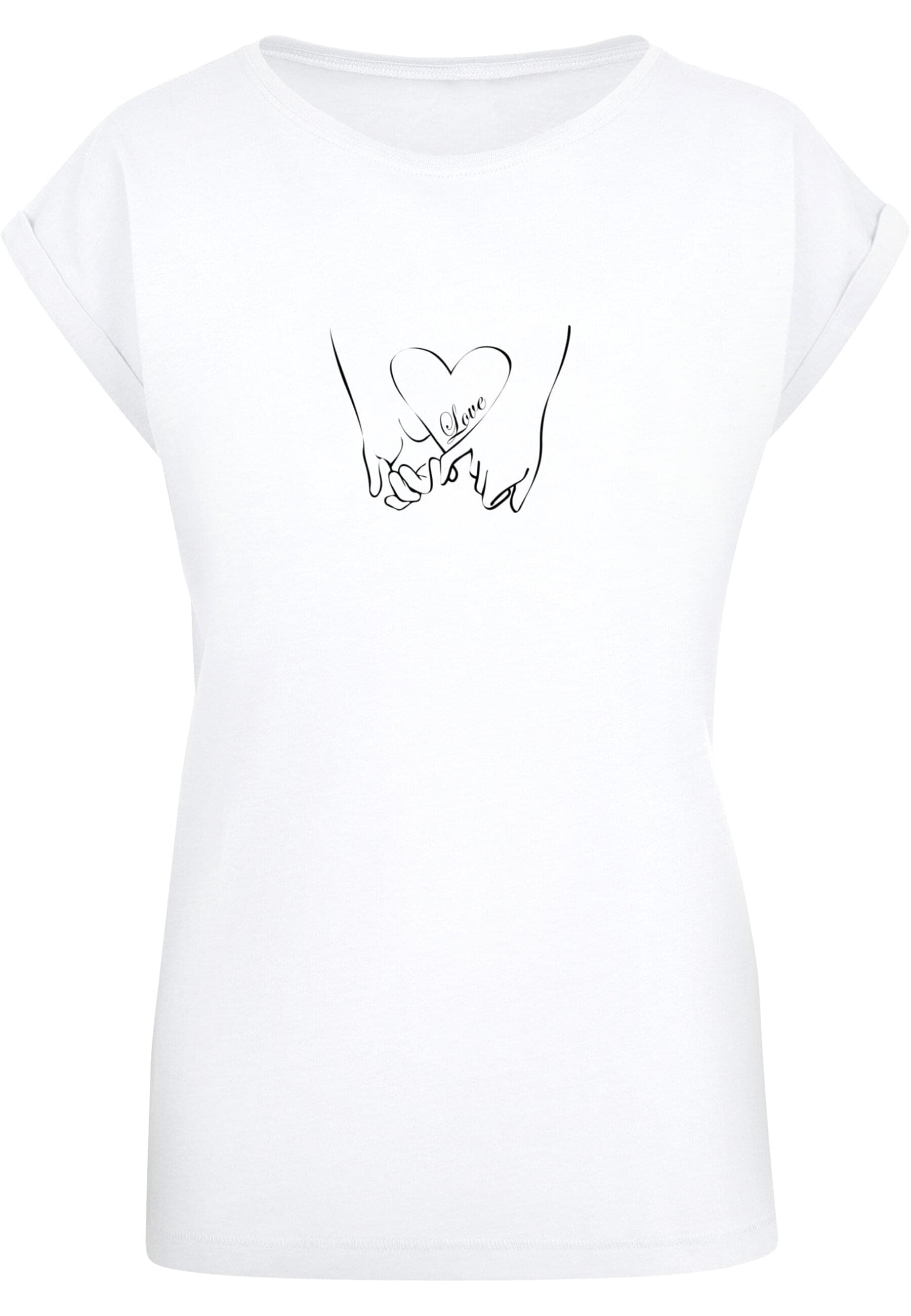 Merchcode T-Shirt "Merchcode Damen Ladies Love 2 Extended Shoulder Tee", (1 günstig online kaufen