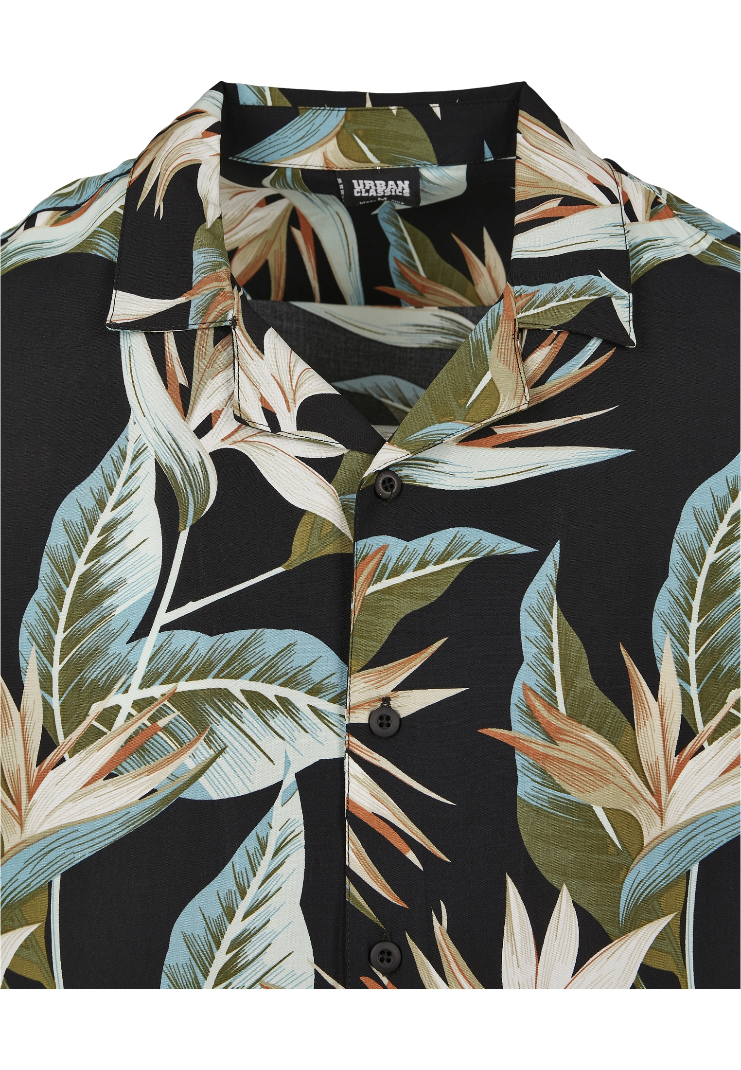 URBAN CLASSICS Langarmhemd »Urban Classics Herren Blossoms Resort Shirt«, (1 tlg.)