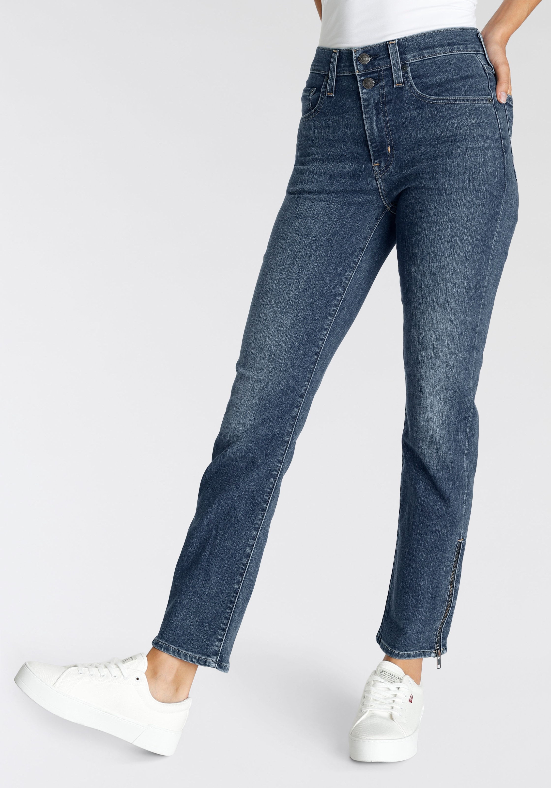 Levi's® 5-Pocket-Jeans »724 BUTTON SHANK«, mit Reisverschlussdetail am Saum