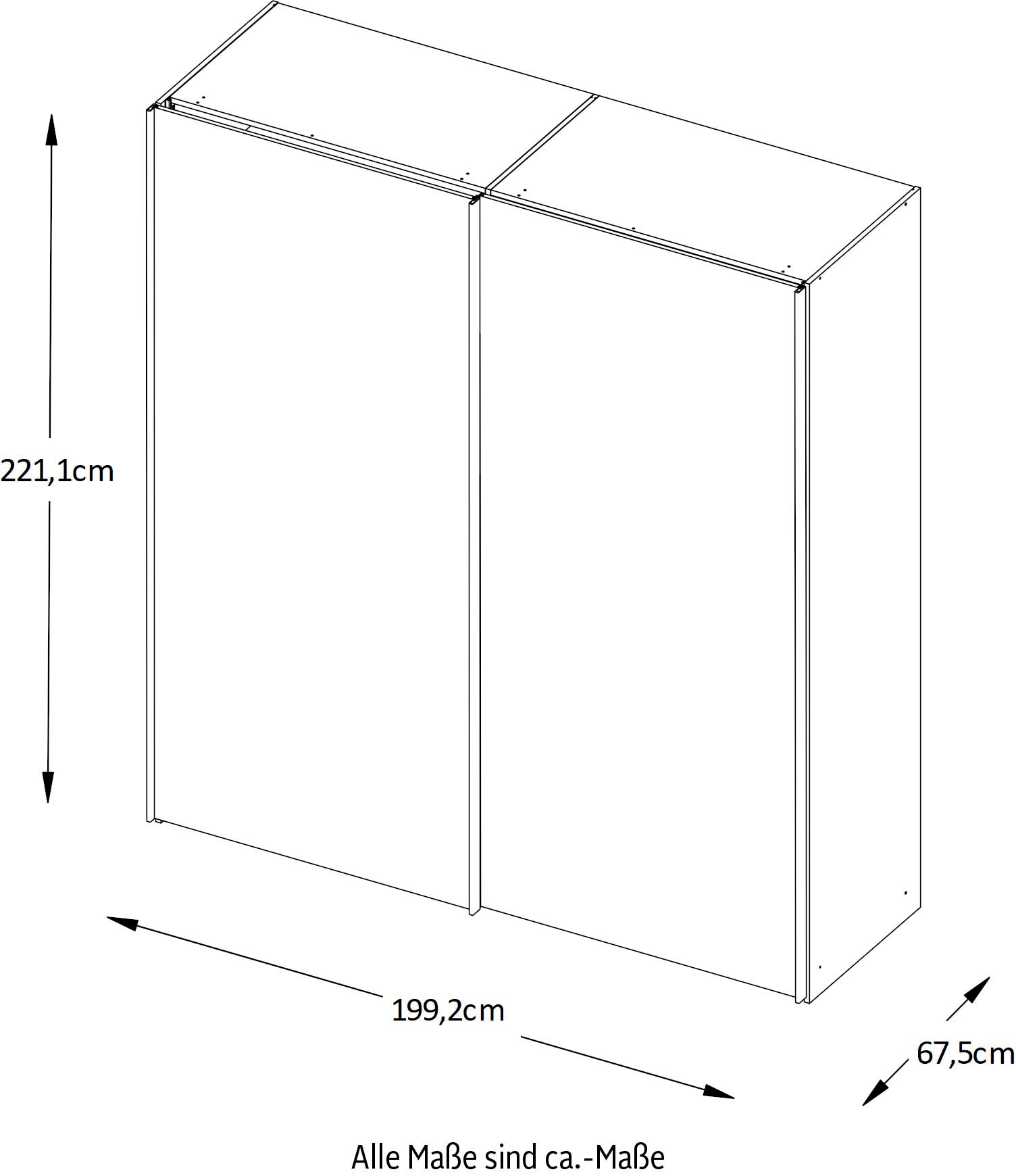 STAUD Schwebetürenschrank »Includo, Made in Germany«, Mit vier verschiedenen Ausstattungsvarianten