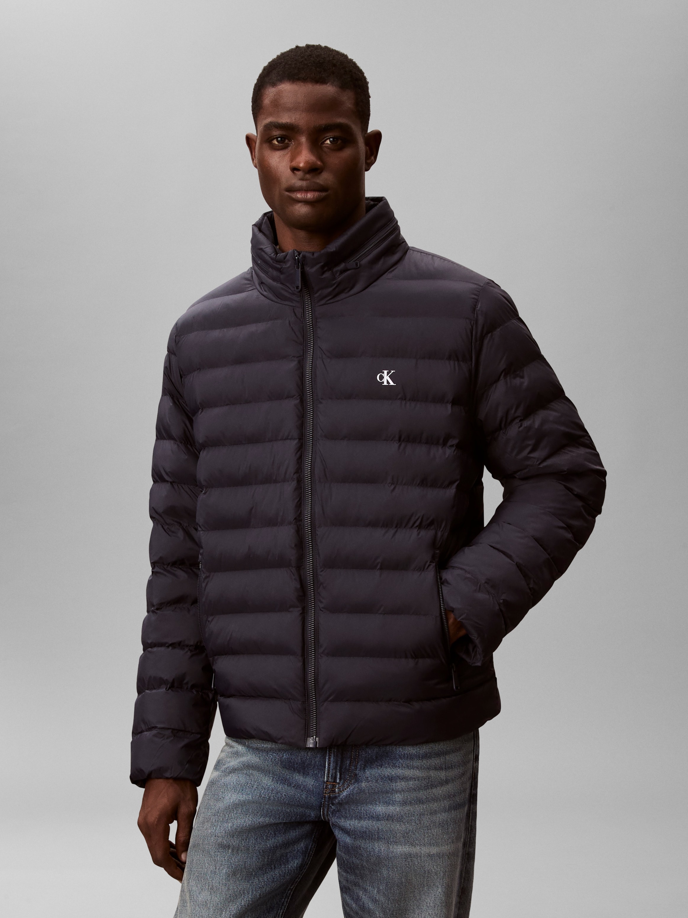 Calvin Klein Jeans Steppjacke "LS NYLN MD WT HDD F" mit Kapuze Regular fit günstig online kaufen