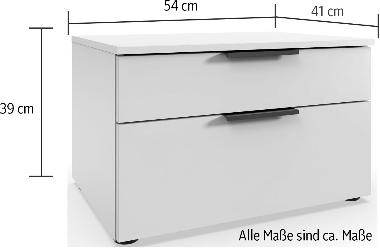 Wimex Nachtkommode »Level by fresh to go«, 2 Schubladen mit soft-close Funktion, 54cm breit, 39cm hoch