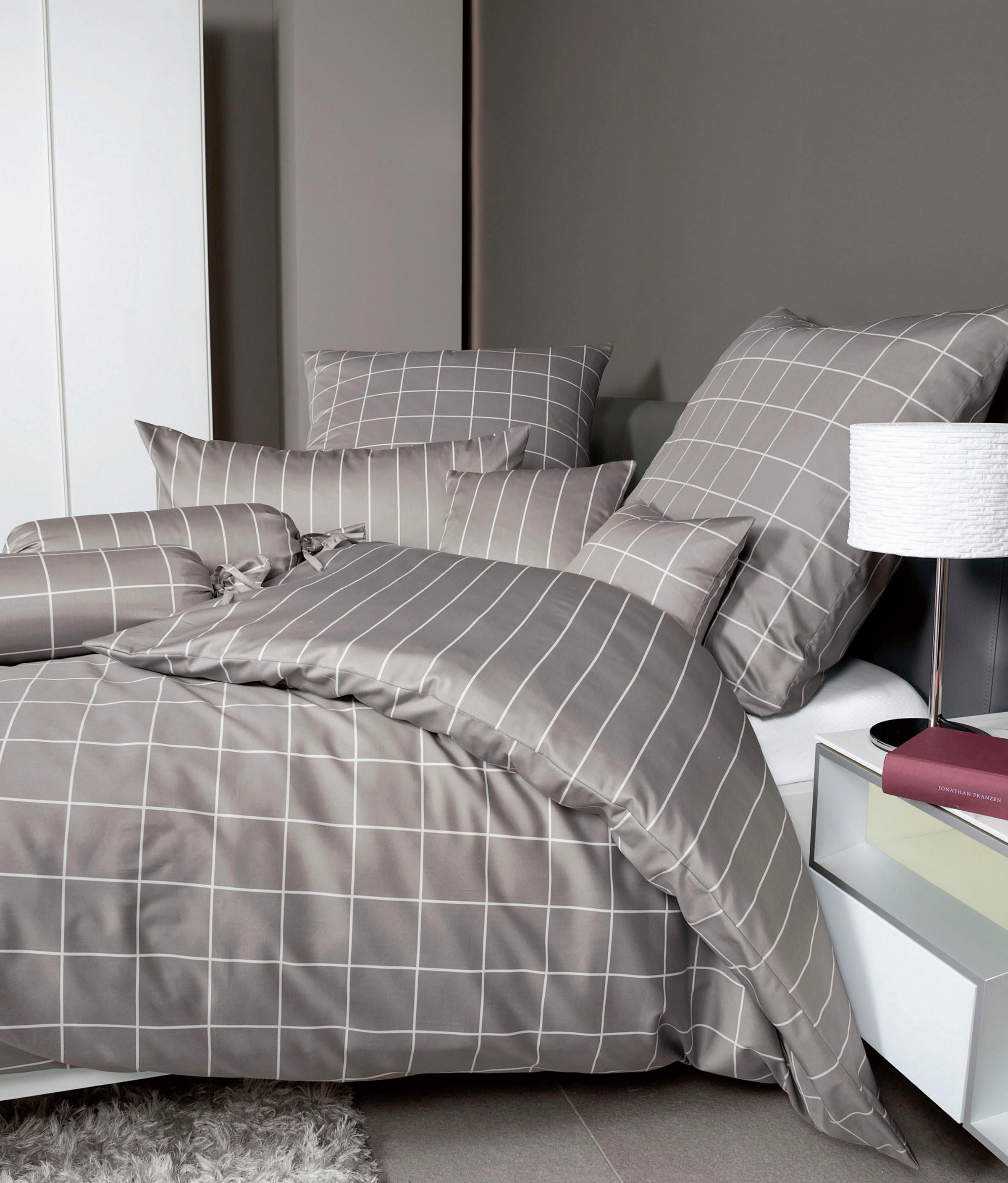 Thumbnail - Janine Kissenbezug "modernclassic 39025, Mako-Satin aus 100% Baumwolle" mit Reißverschluss, in Gr. 40x80 oder 80x80 cm, ...