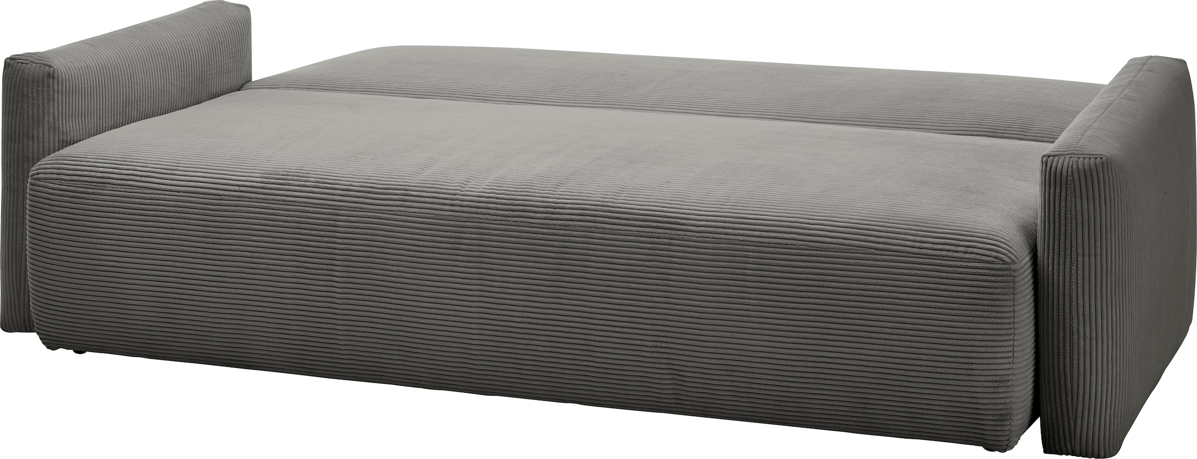 INOSIGN Schlafsofa »Donka Dauerschläfer-geeignet, belastbar bis 270 kg, incl. Bettlkasten«, mit Armlehnen, Breite 232 cm, auch in Cord, Tonnentaschen-Federkern