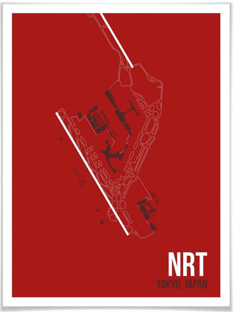 Wall-Art Poster »Wandbild NRT Grundriss Tokyo«, Grundriss, (1 St.), Poster,  Wandbild, Bild, Wandposter kaufen | BAUR