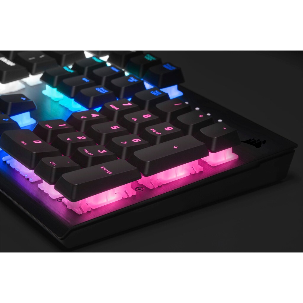 Corsair Gaming-Tastatur »K60 RGB PRO«, (Ziffernblock-ausklappbare Füße)