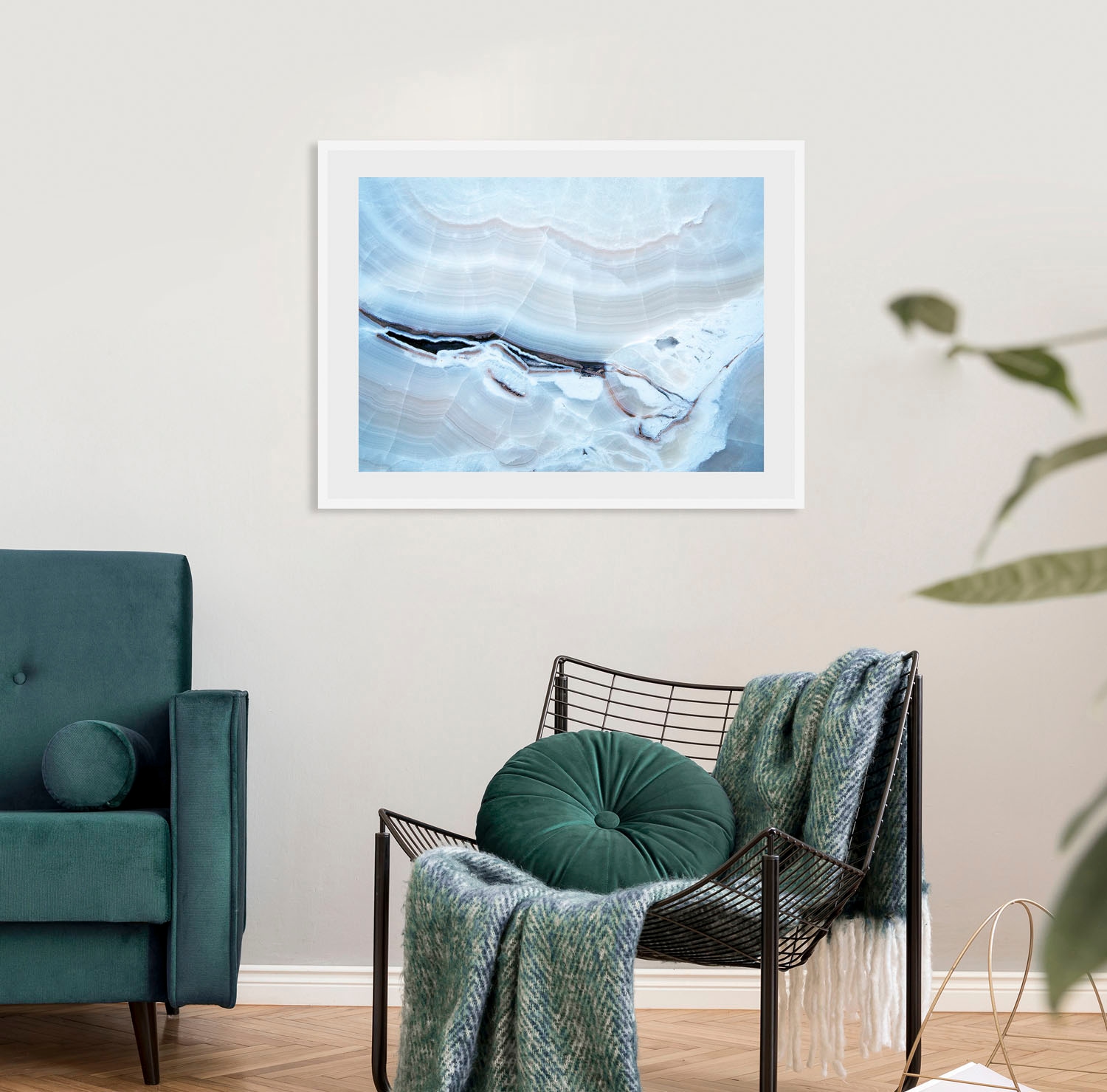 queence Bild "Henna" Abstrakt Gemälde Kunst Marmor 1 Stk. tlg. HD Premium Poster-Druck inkl. Holzrahmen