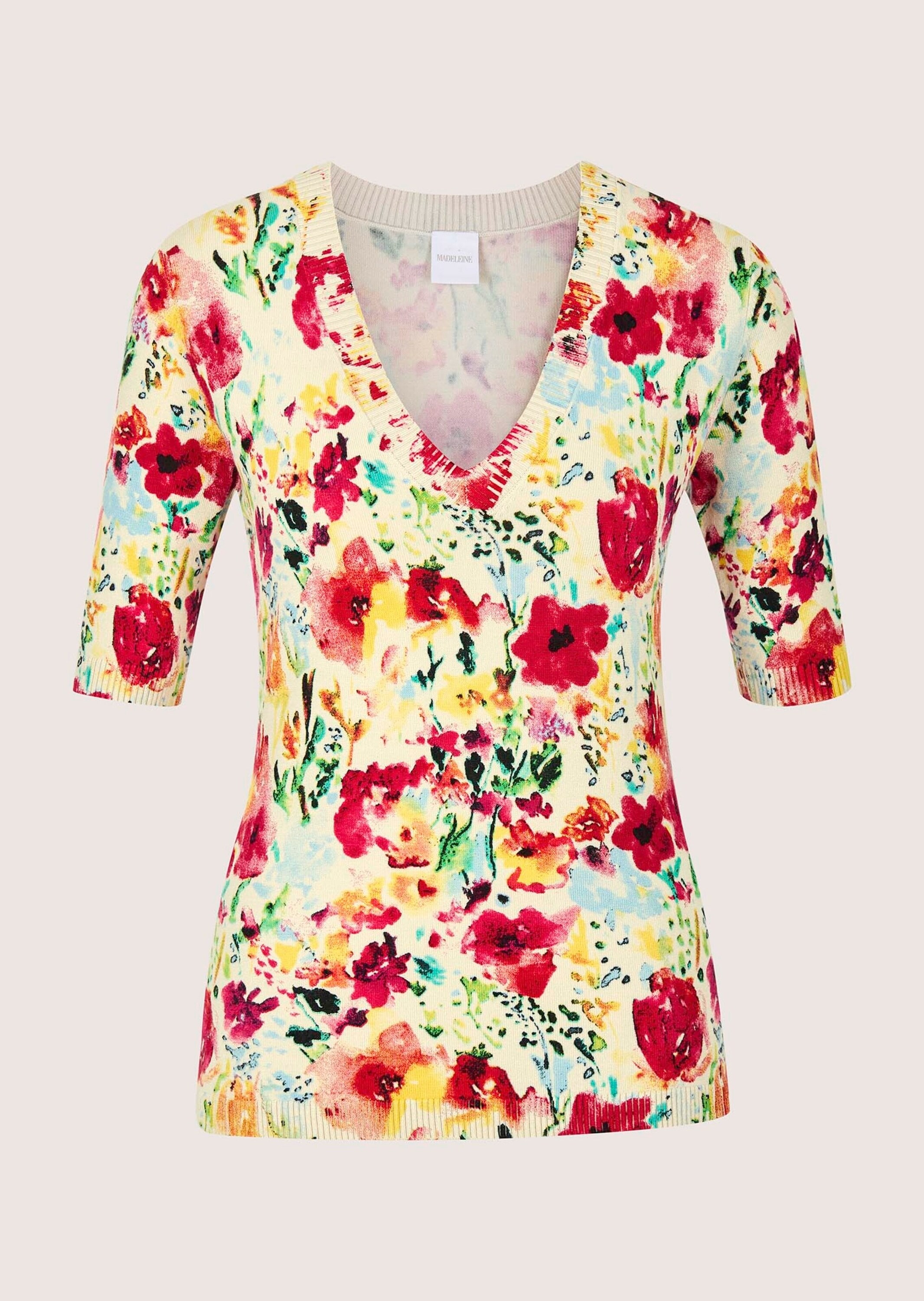 MADELEINE Longpullover "Viskosepullover Druckpullover mit floralem Muster" günstig online kaufen