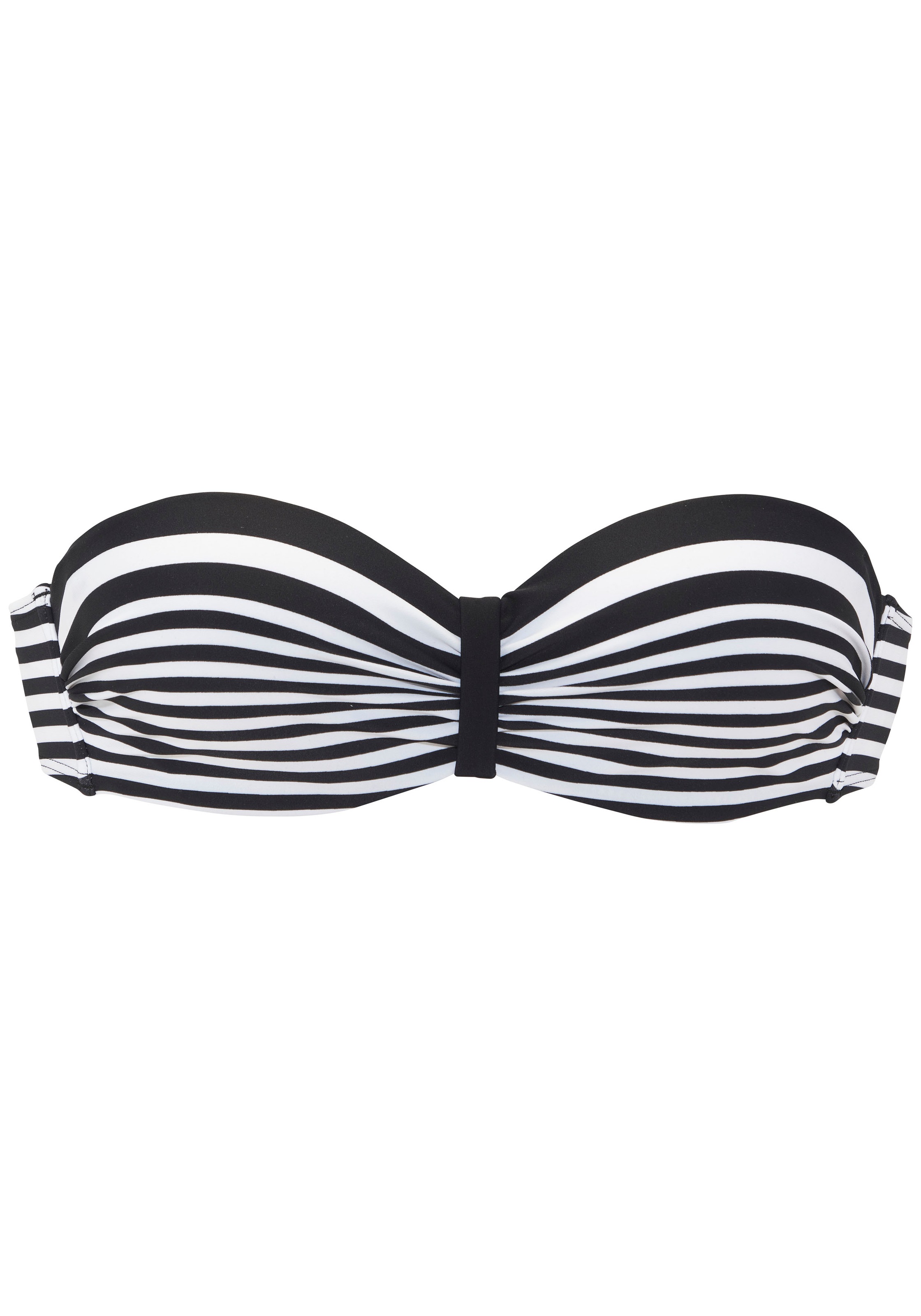 LASCANA Bügel-Bandeau-Bikini-Top »Myst«, mit platziertem Streifen-Design