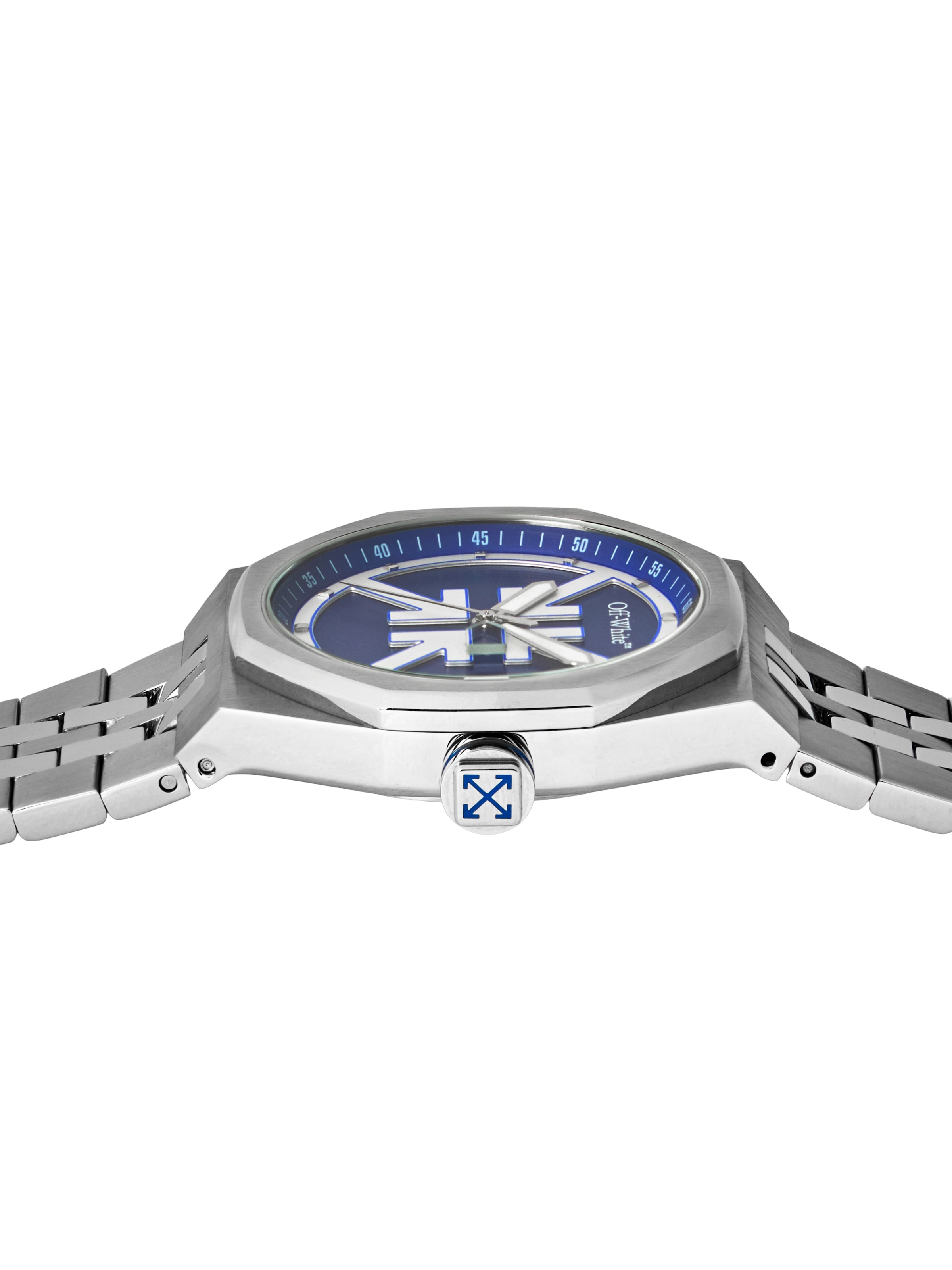 OFF-WHITE Quarzuhr »NO GRID« Armbanduhr, Herrenuhr, Edelstahlarmband, analog, Tag