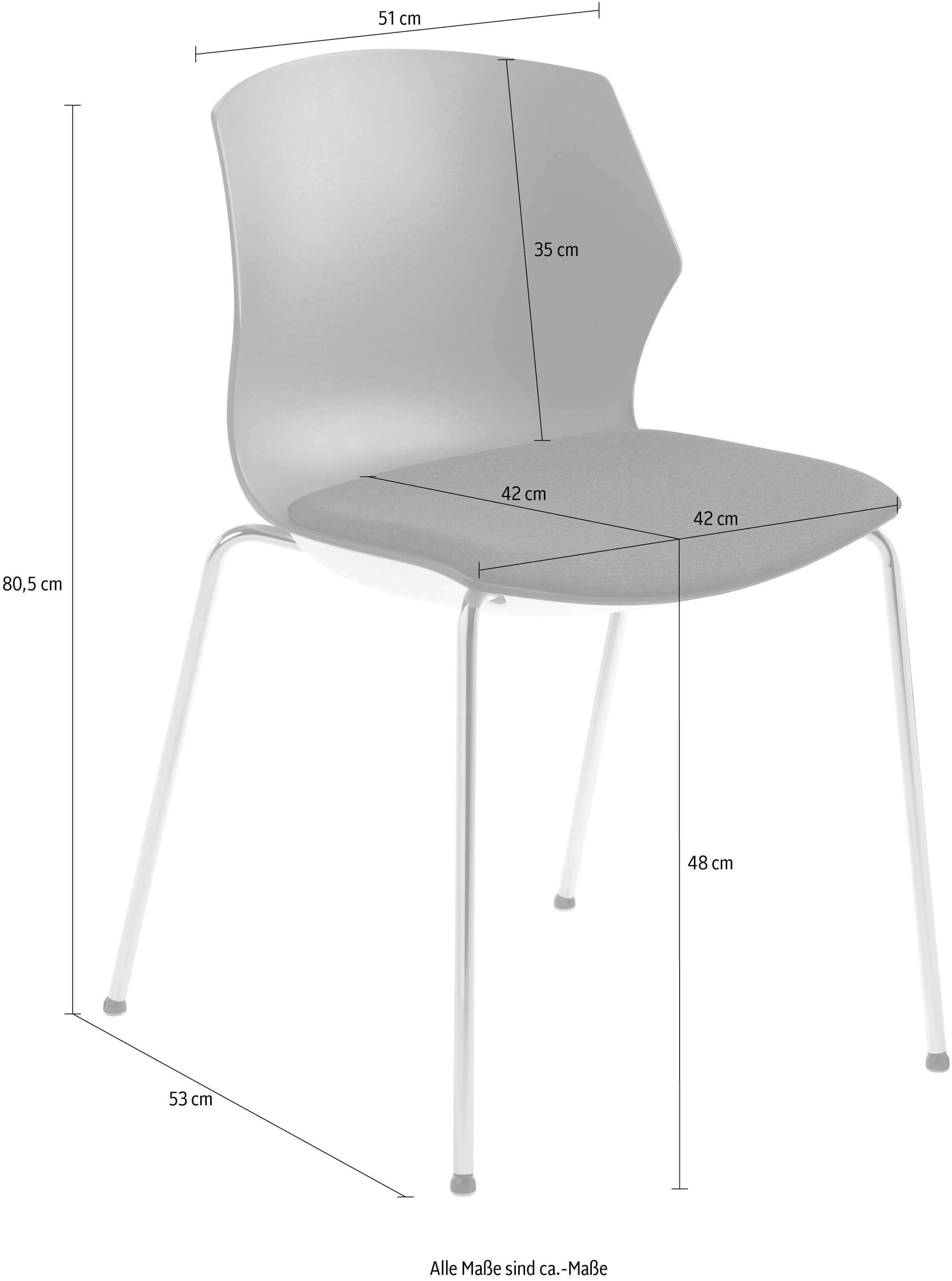 Mayer Sitzmöbel Stapelstuhl "Stapelstuhl myPRIMO" () Polyester stapelbar günstig online kaufen