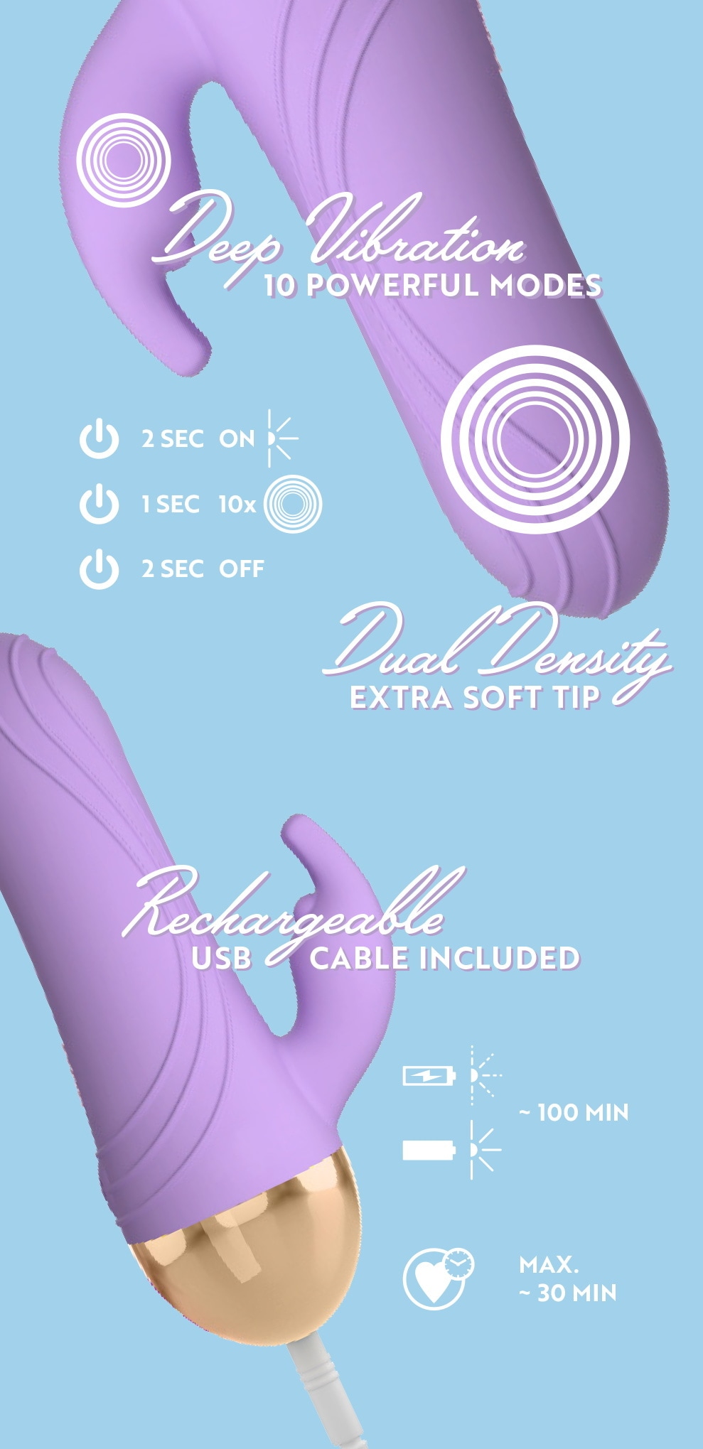 Cuties Vibrator »Vibrator Dual Density Mini Rabbit«