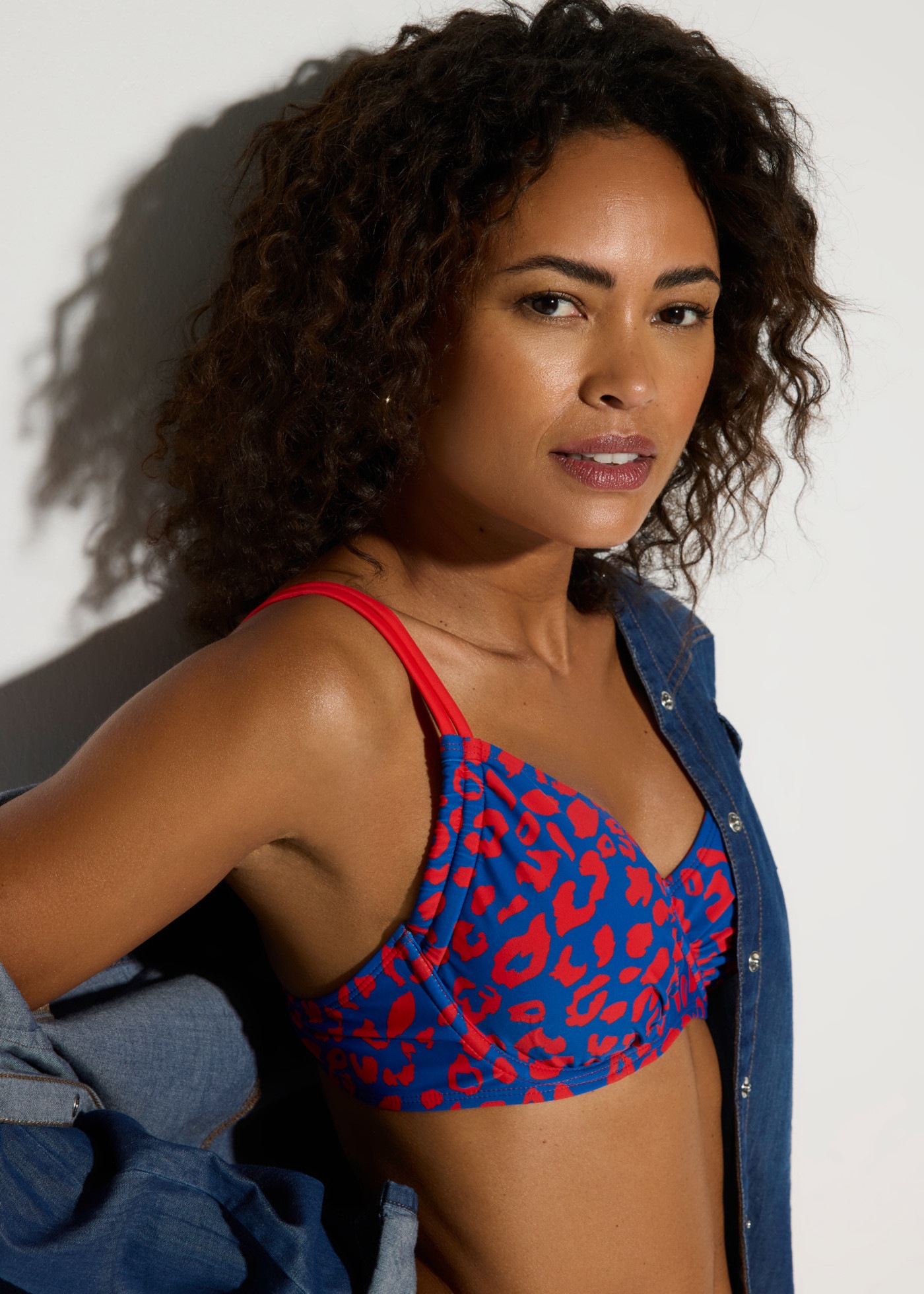 bonprix Bustier-Bikini Set,  mit Bügel, im Leo-Design, sportlicher Stil, aus Polyamid und Elasthan