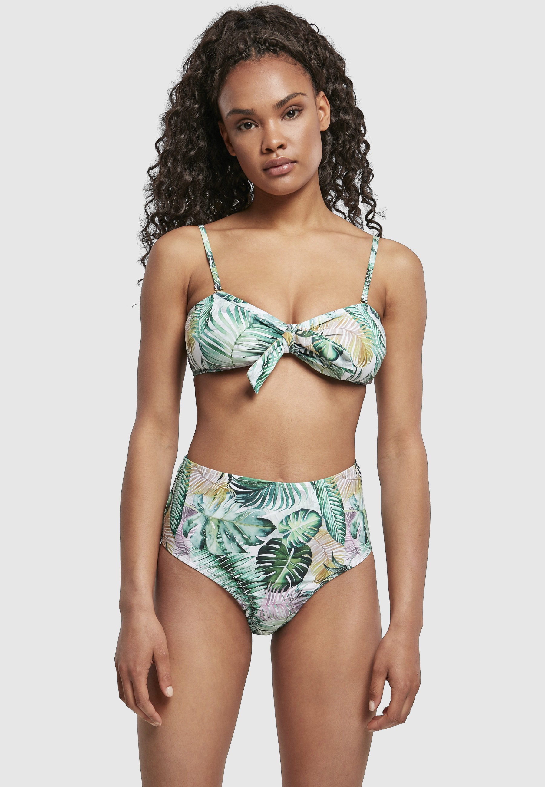 URBAN CLASSICS Triangel-Bikini »Urban Classics Damen Ladies High Waist Pattern Bikini«