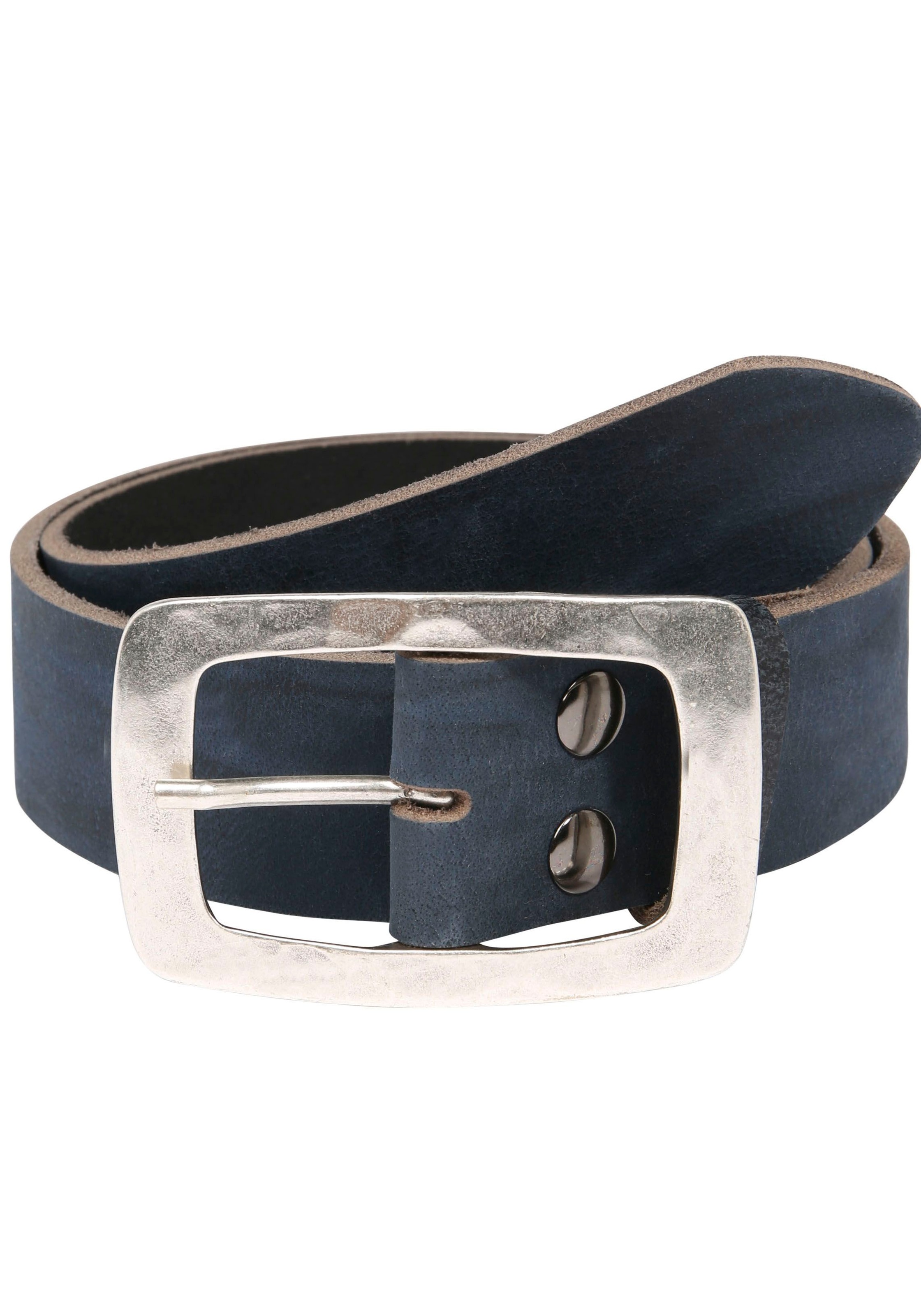 Rettungsring Gürtel Ledergürtel mit eckiger Schließe im Vintage-Look günstig online kaufen