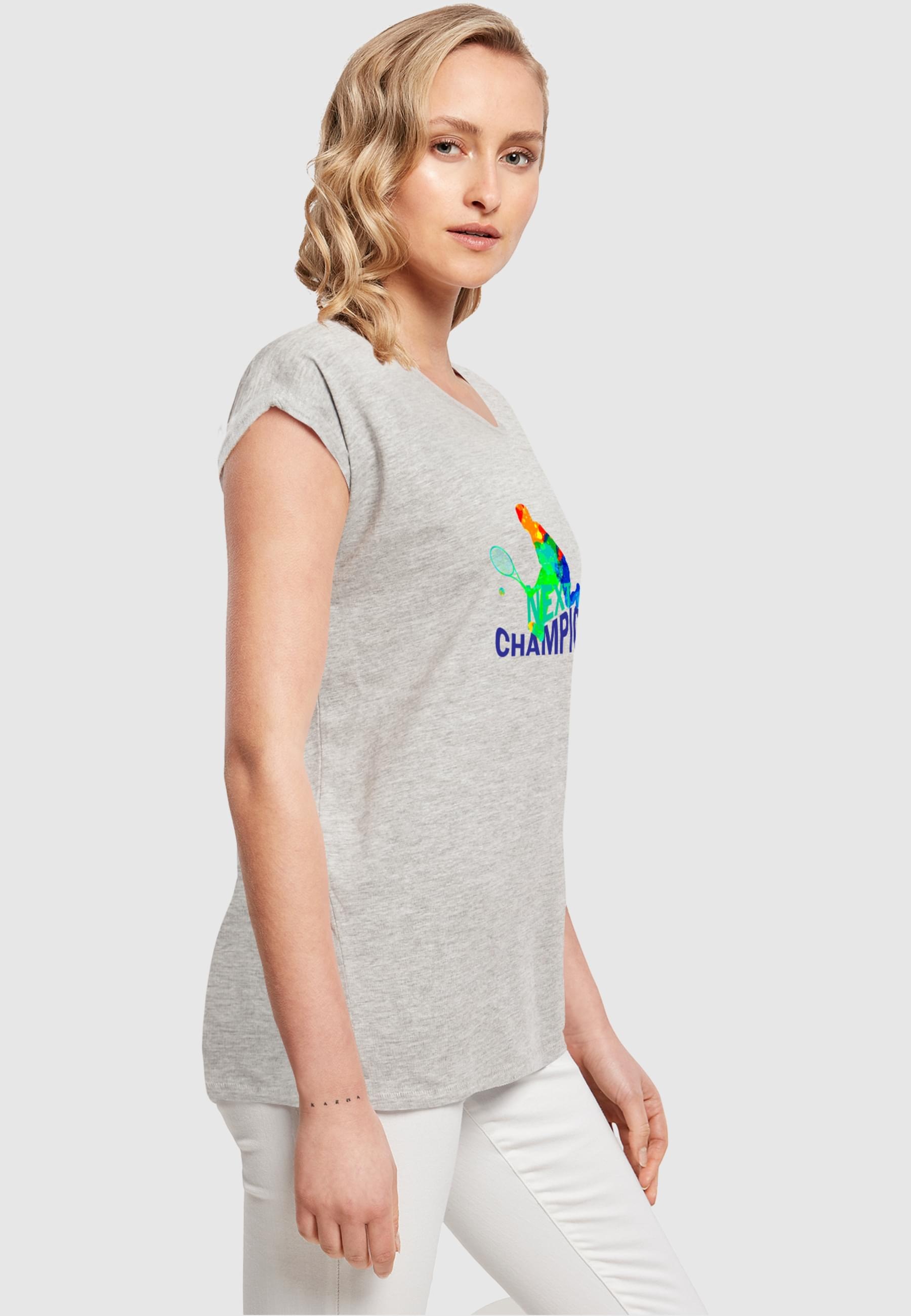 Merchcode T-Shirt »Merchcode Damen Ladies Next Champion Extended Shoulder Tee«, (1 tlg.)