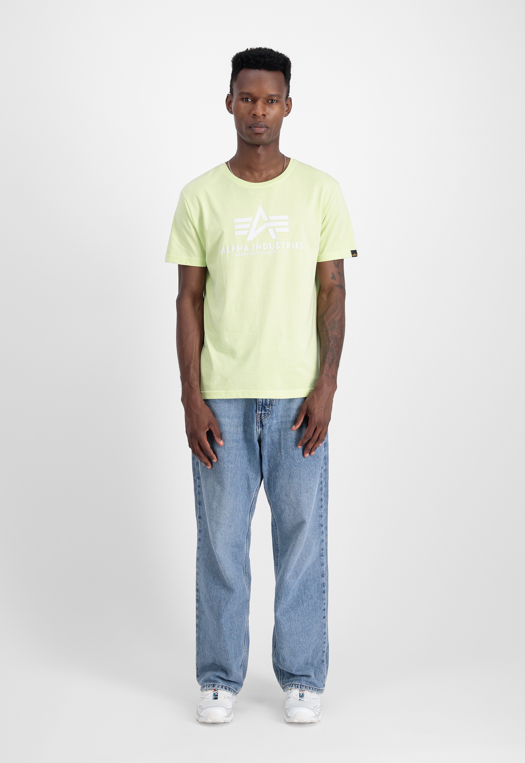 Alpha Industries Basic T-Shirt BL, Herren, Gr. XL, Arctic Lime 2