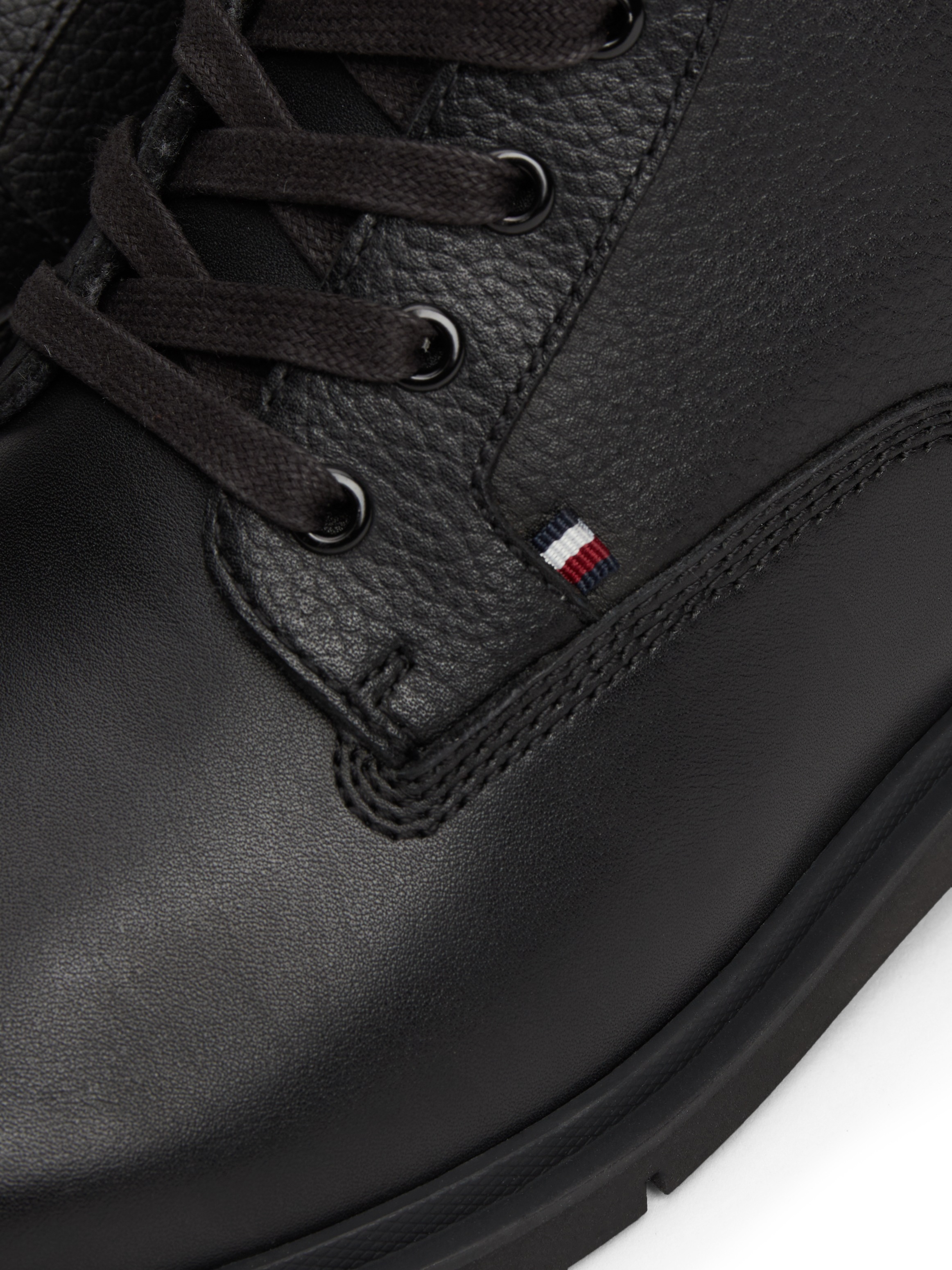 Tommy Hilfiger Winterstiefelette FLEX HILFIGER WARM CHECK LTH Z B Blockabsatz Businessmode Schnurstiefelette mit ReiBverschluss