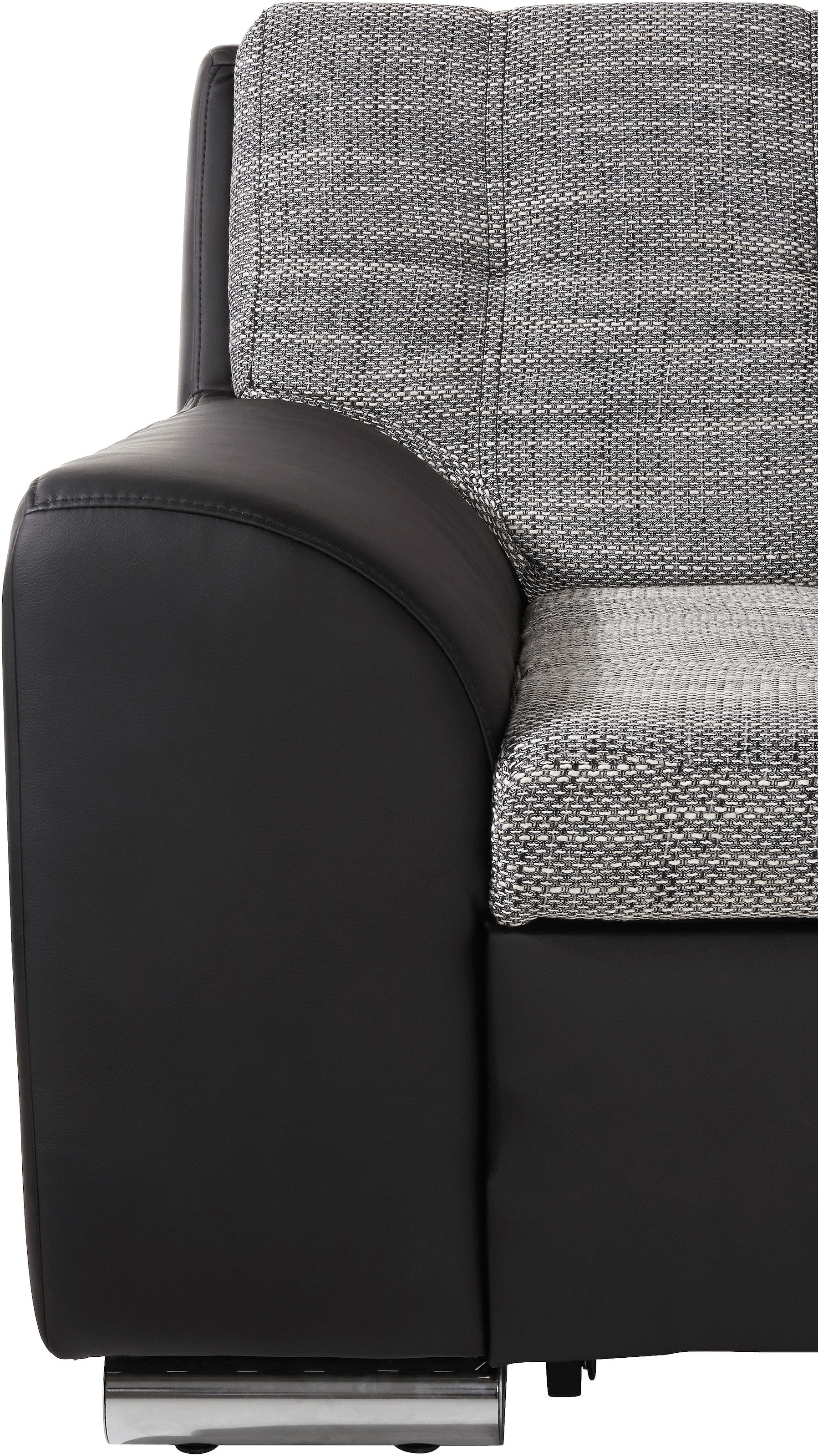 DOMO collection Ecksofa »Treviso viele Bezüge, auch in Cord, L-Form, B/T/H: 267/80/83 cm«, wahlweise mit Bettfunktion, incl. Zierkissen, hochwertige Steppung