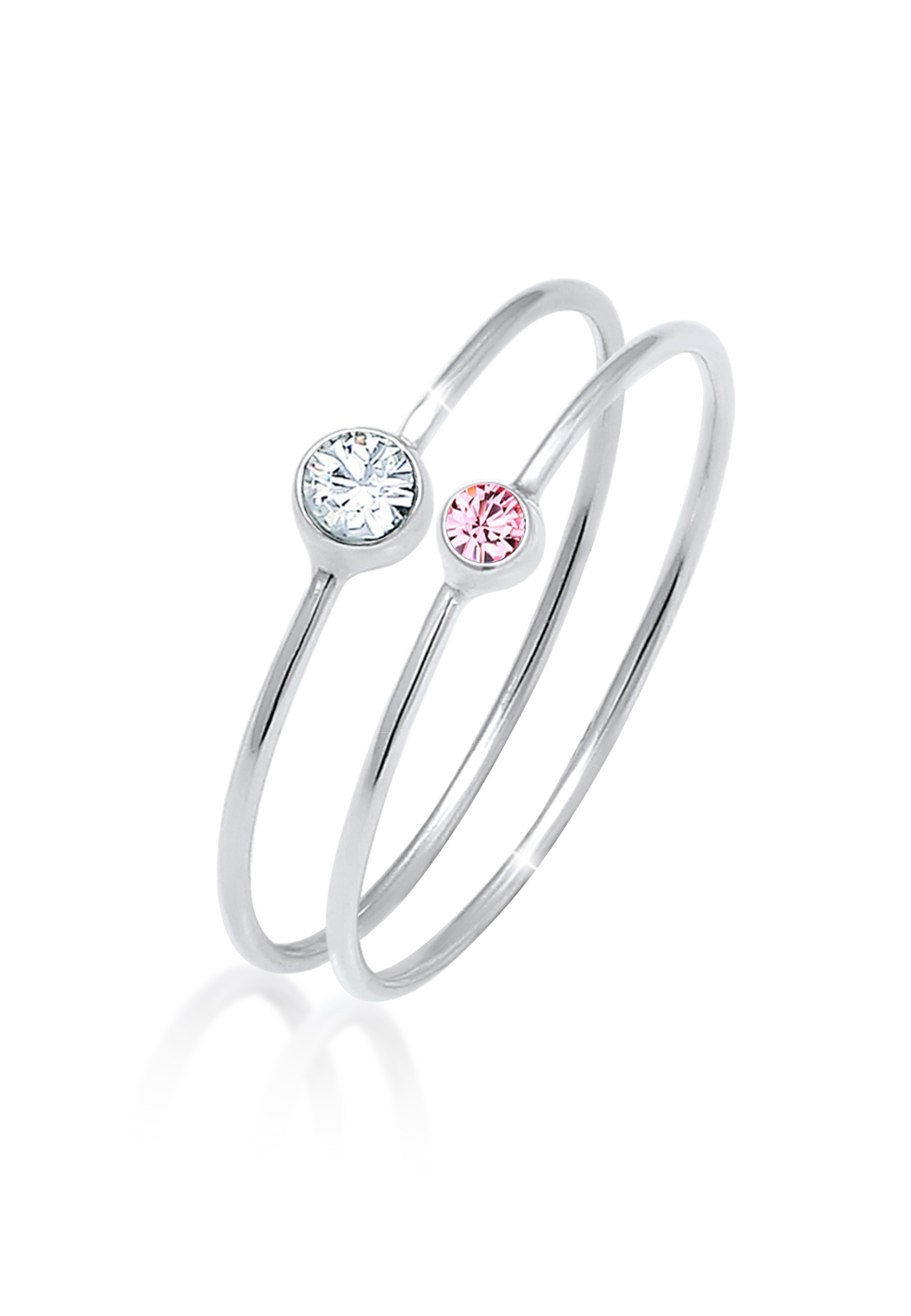 Elli Ring-Set »Ring Set 925 Silber, mit Kristallen von Swarovski(R)«