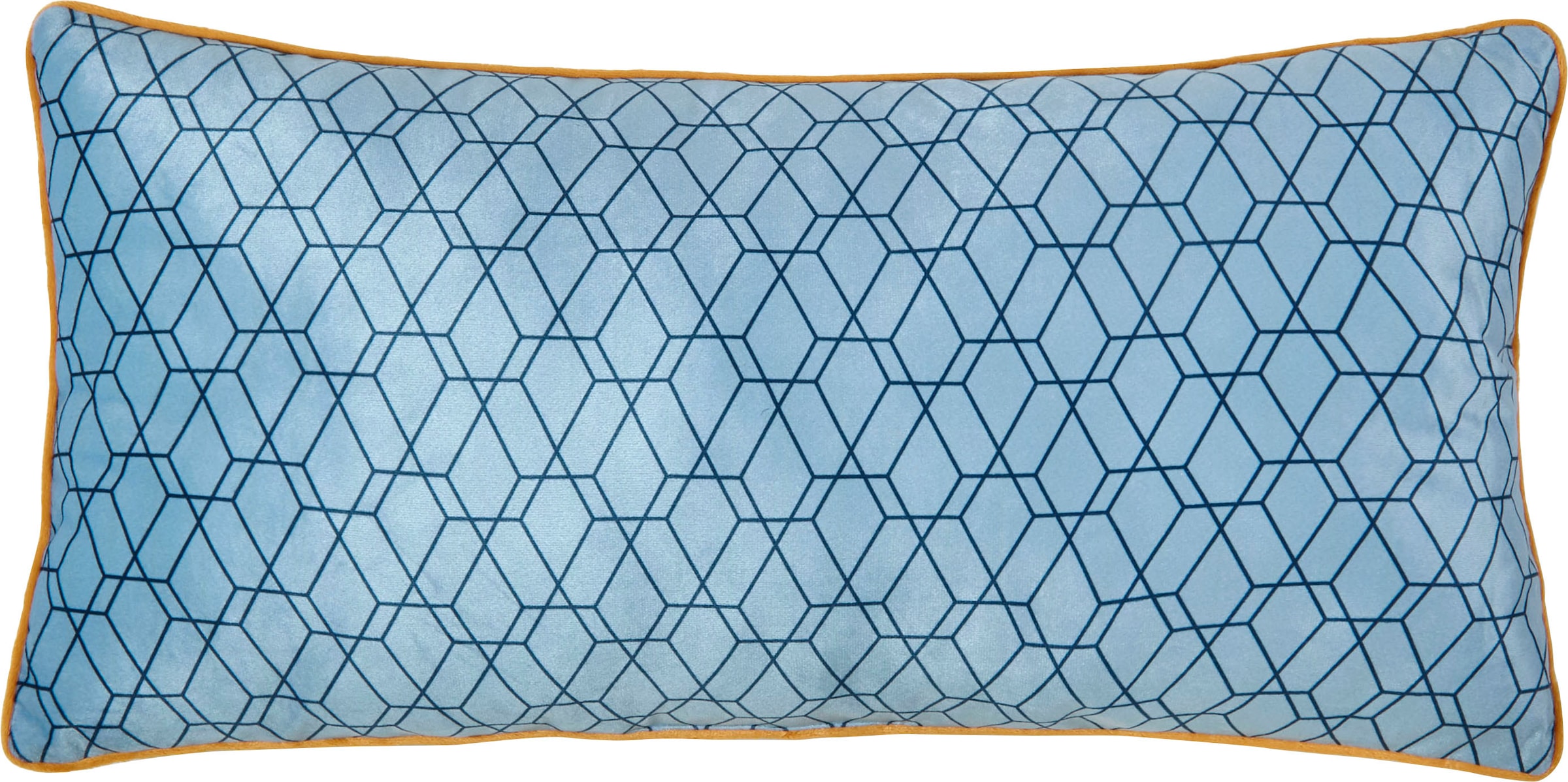 hip Dekokissen »Chachou«, Mit Füllung, 1 Stück, Mit Biese, 30x60, Wendeoptik, Weich, Dunkel Blau