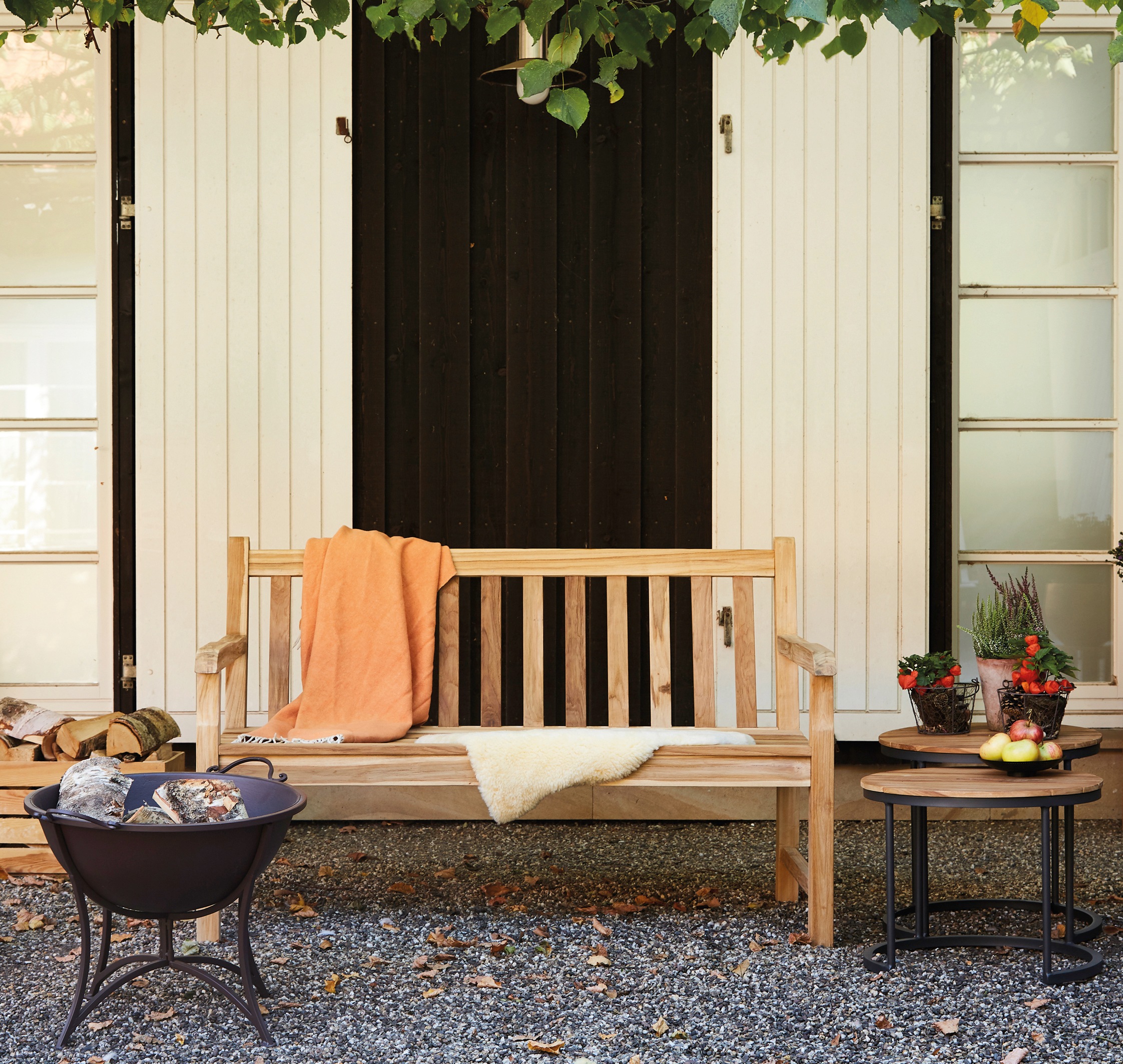 Siena Garden Beistelltisch "Baros" Ø50x46 cm + Ø 50x41 cm,Teakholz günstig online kaufen