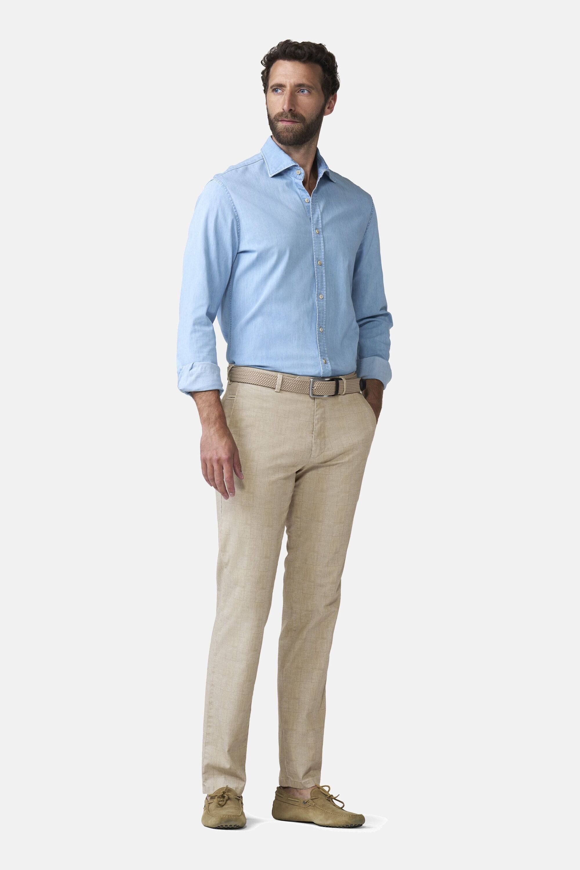 MEYER Chinos »Bonn 1-5078«  Karo-Print