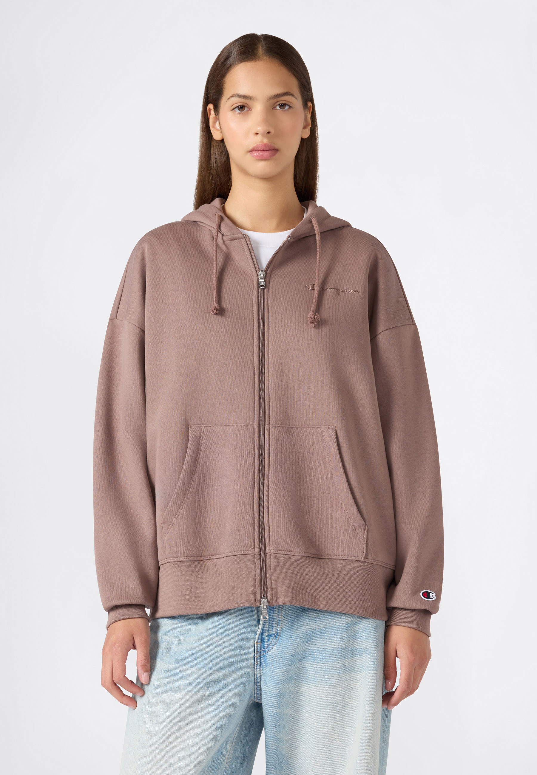 Champion Kapuzensweatjacke "SPORTWEAR ZIP-UP HOODIE Oversized Fit" mit Kapuze, Oversized Fit, aus Baumwolle und Polyester