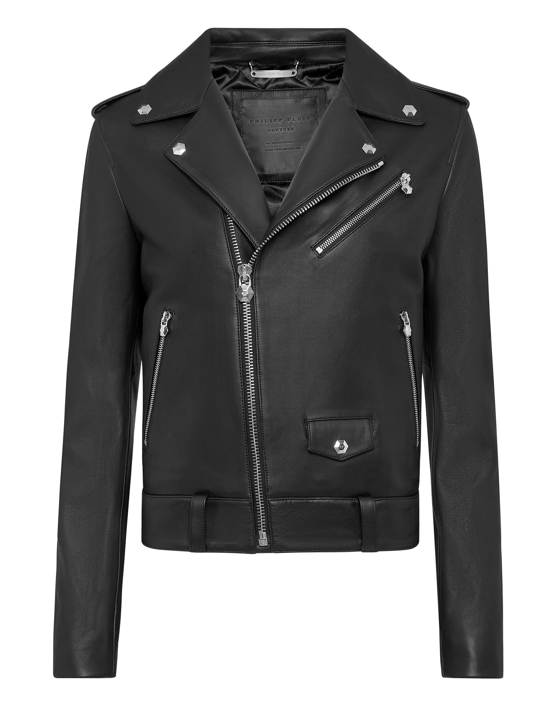 PHILIPP PLEIN Bikerjacke "Leder Biker-Jacke" günstig online kaufen