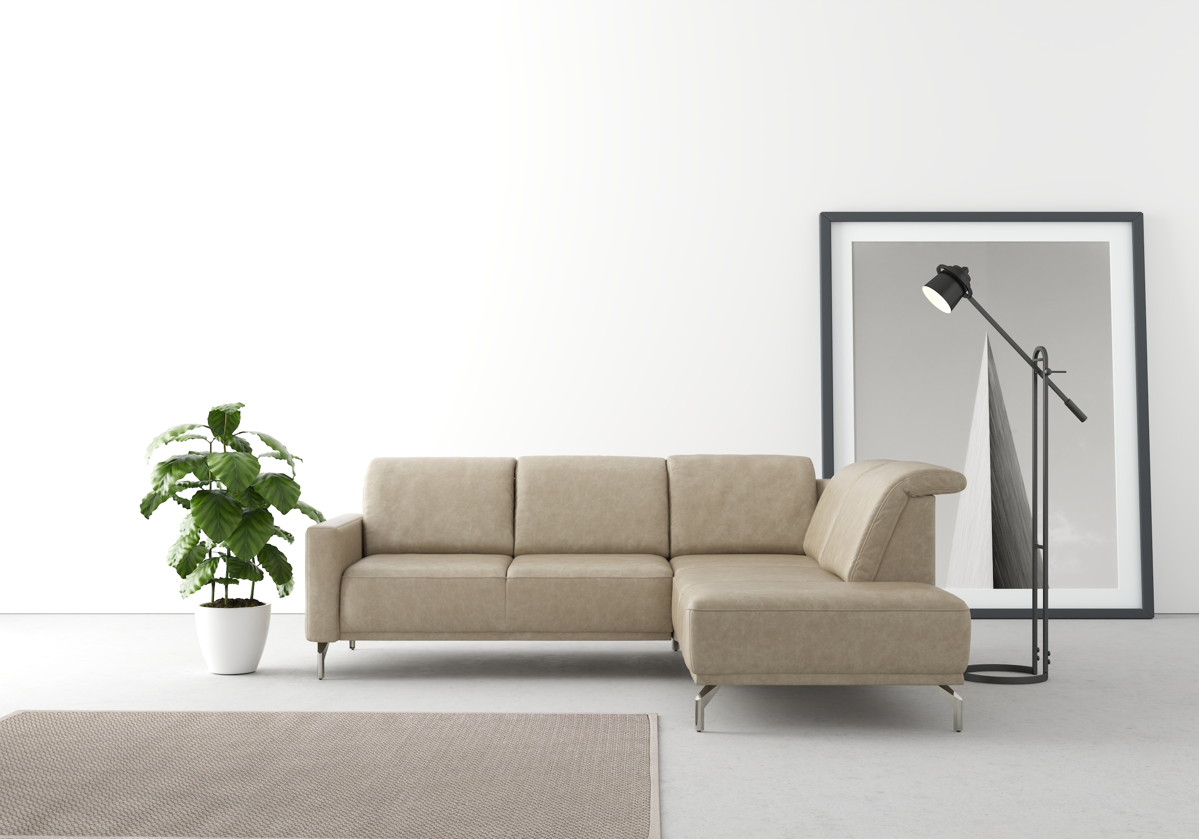 sit&more Ecksofa "Bailando L-Form" wahlweise mit Kopfteilverstellung und Vo günstig online kaufen