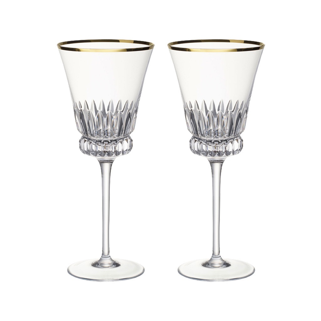 VILLEROY & BOCH Rotweinglas "Rotweingläser Grand Royal Gold 200 ml 2er Set transparent-gold", bunt, Trinkgefäße