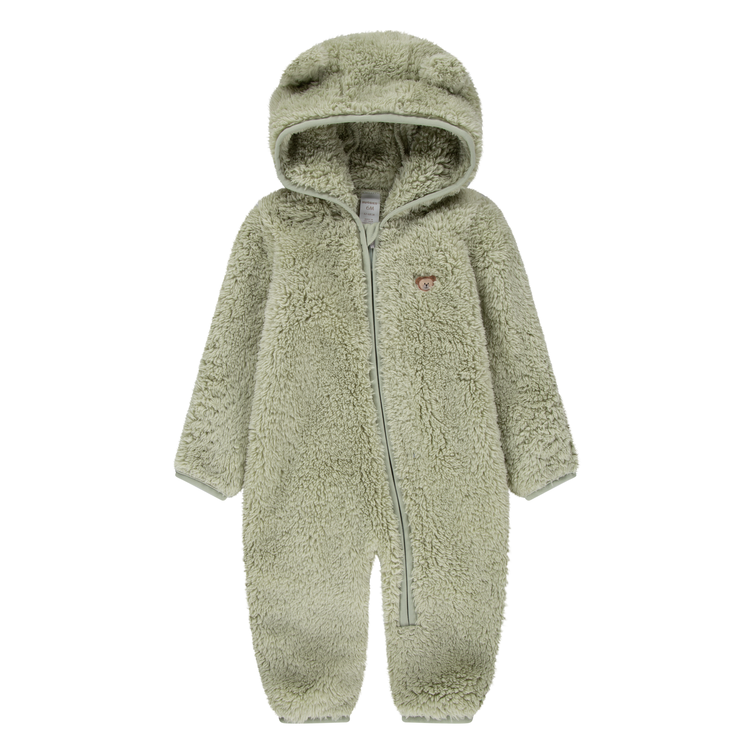 HUGGIES babywear Plüschoverall "HUGN HUGGIES SHERPA PRAM" mit Kapuze mit Öhrchen