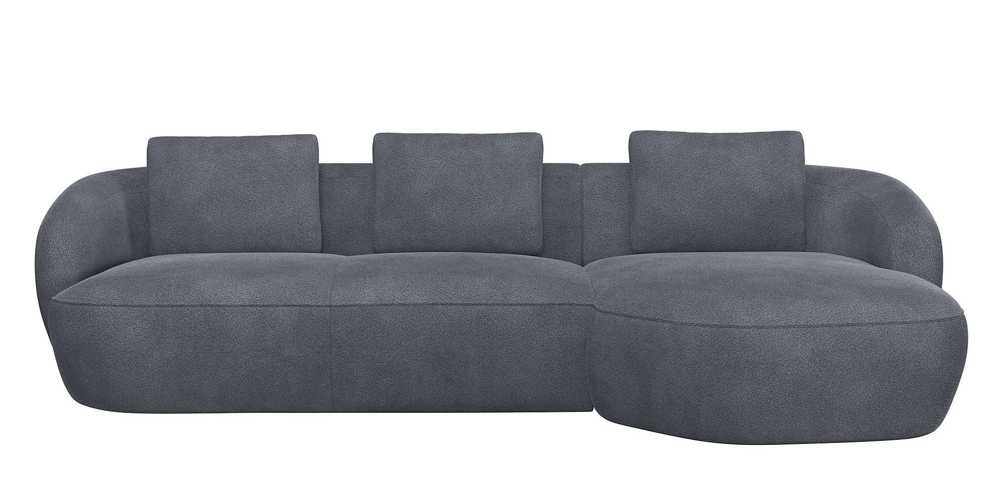 FLEXLUX Wohnlandschaft "Torino, rund, L-Form, Sofa-Ecke mit Recamiere, Long günstig online kaufen