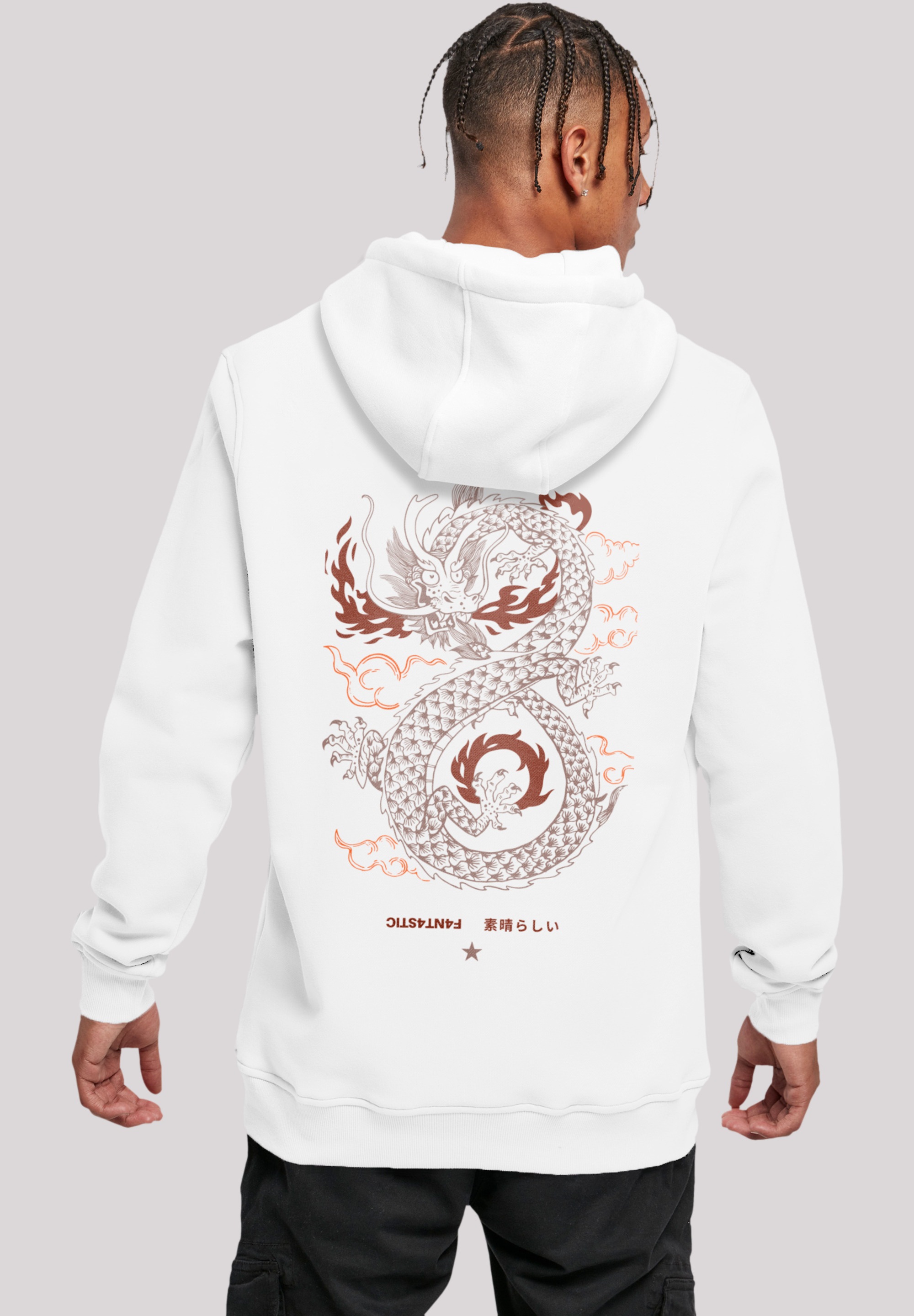 F4NT4STIC Kapuzenpullover "Dragon fire", Print