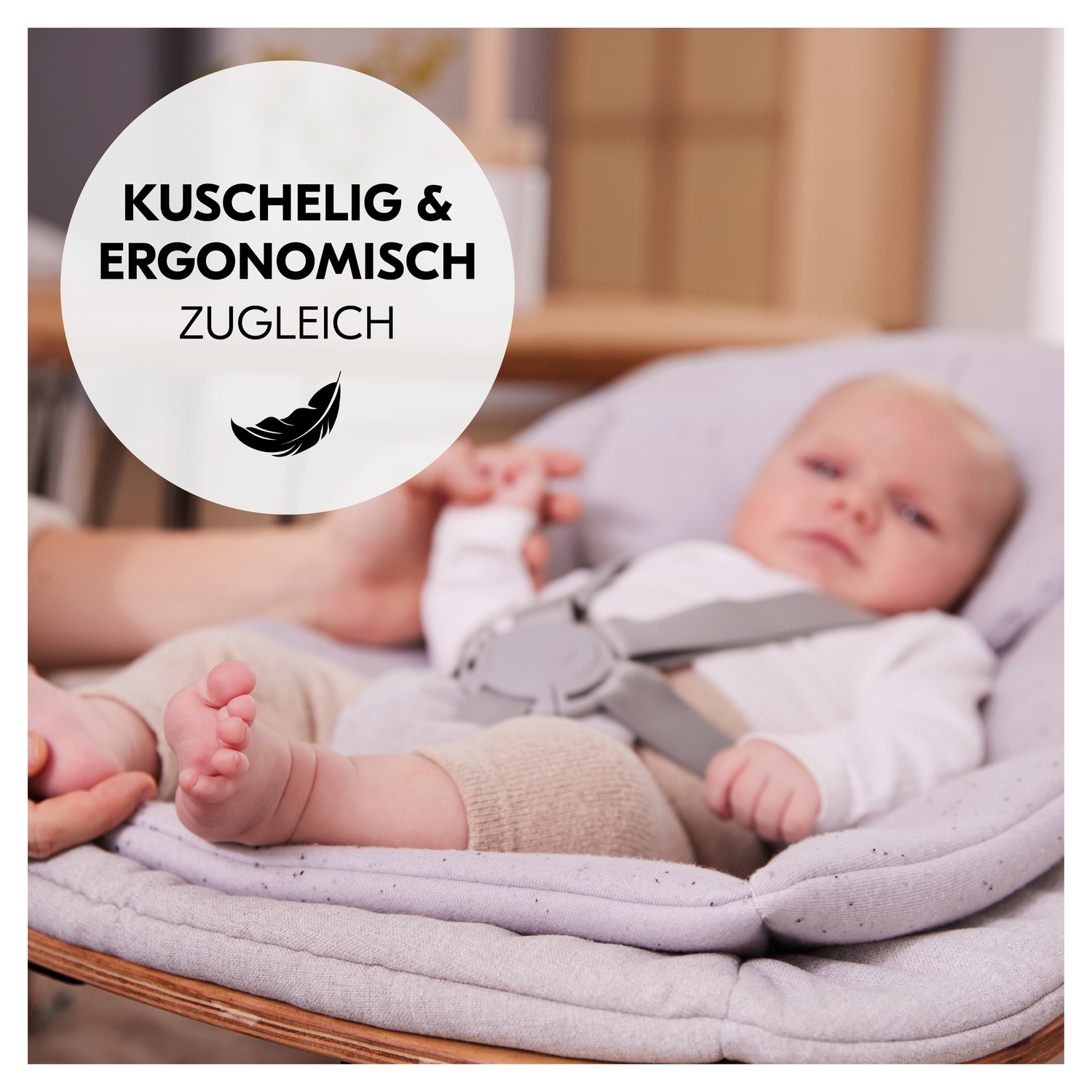 Hauck Hochstuhlaufsatz »Eco Bouncer« bis, 15 kg, inkl. Wippengestell und Alpha-Adapter; FSC® - schützt Wald - weltweit