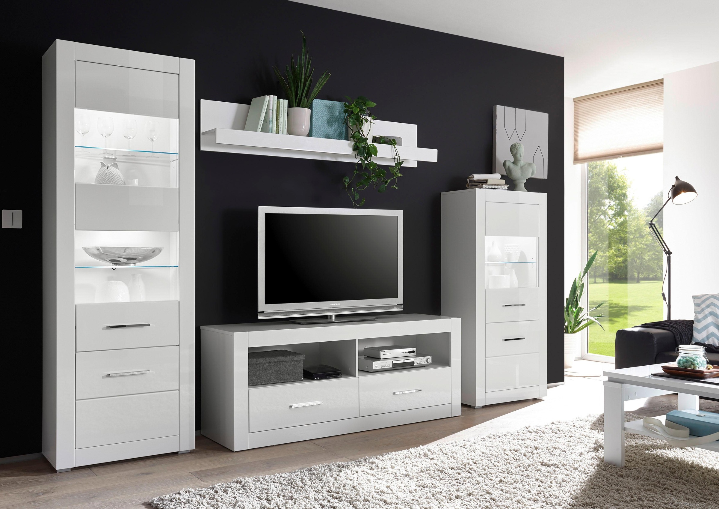 Home affaire Wohnwand "BIANCO" Set, 4 Stk. tlg. günstig online kaufen