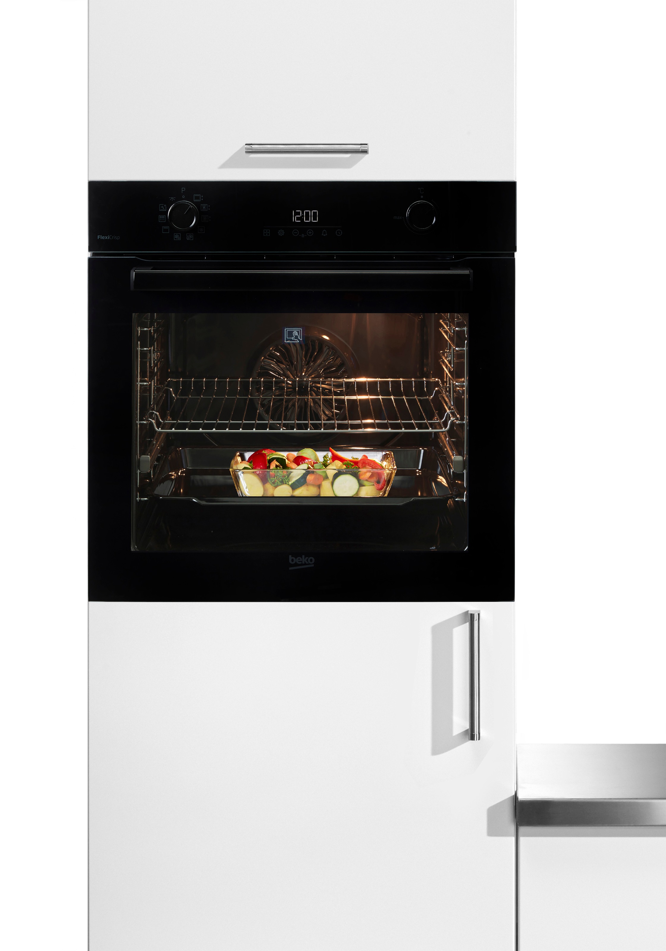 BEKO Backofen »BBIM17300BMPEF« mit 1-fach-Teleskopauszug mit Pyrolyse-Selbstreinigung Die AeroPerfect-Technologie: für einheitliches und präzises Backen