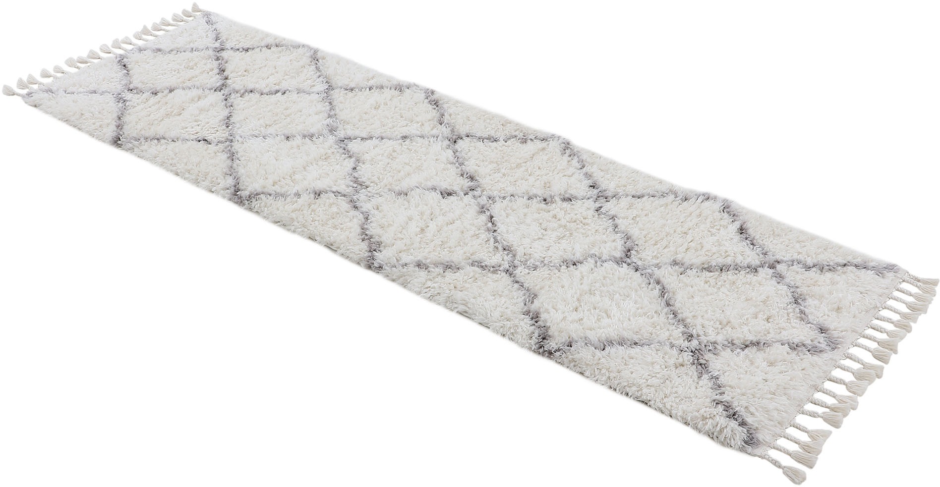 Thumbnail - carpetfine Hochflor-Teppich "Eddy" rechteckig 30 mm Höhe Shaggy, auch als Läufer und in quadratisch, mit Fransen, Wohnzi...