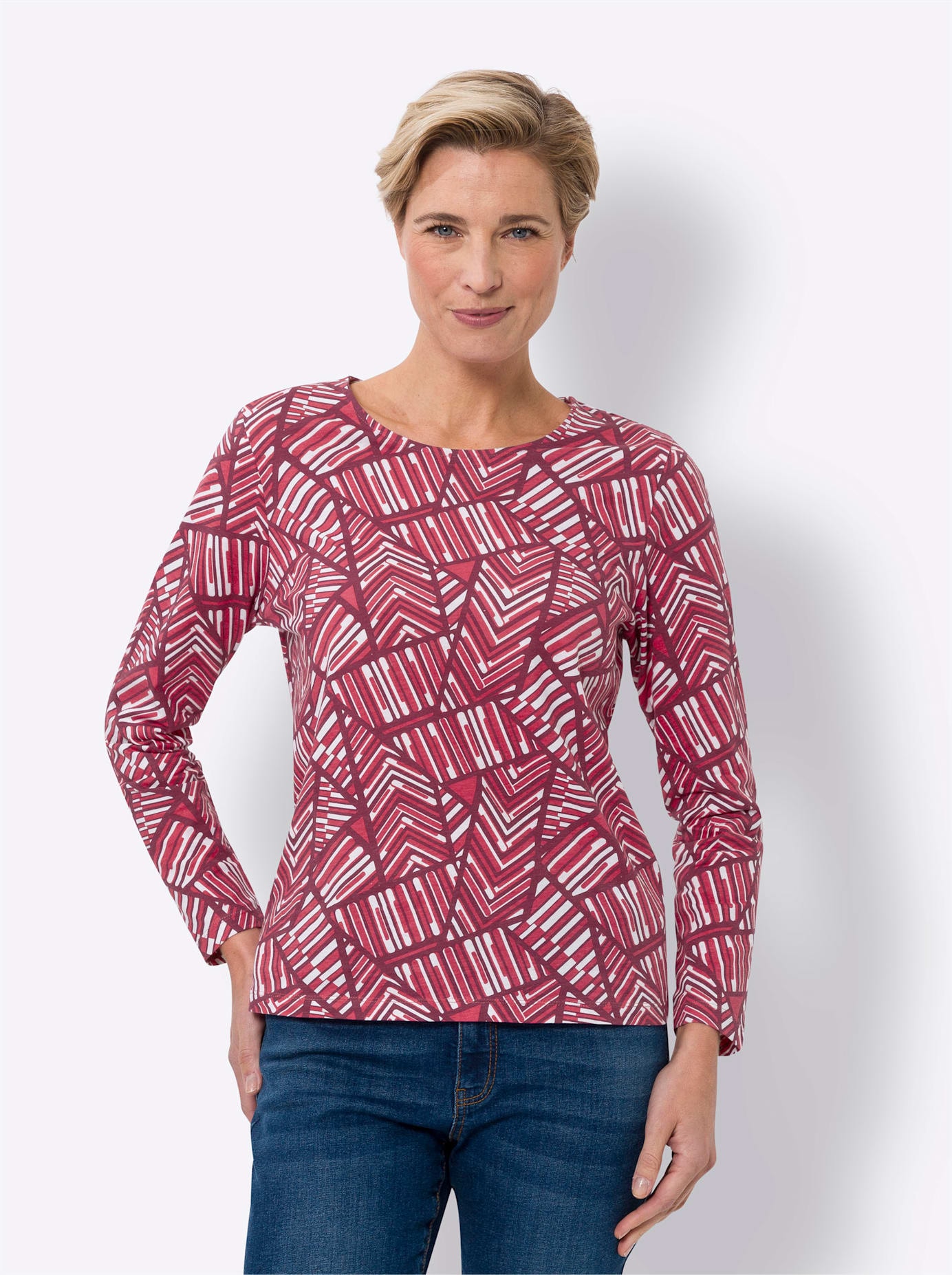 Classic Basics Langarmshirt "3/4-Arm-Shirt" 1 Stk. tlg. günstig online kaufen