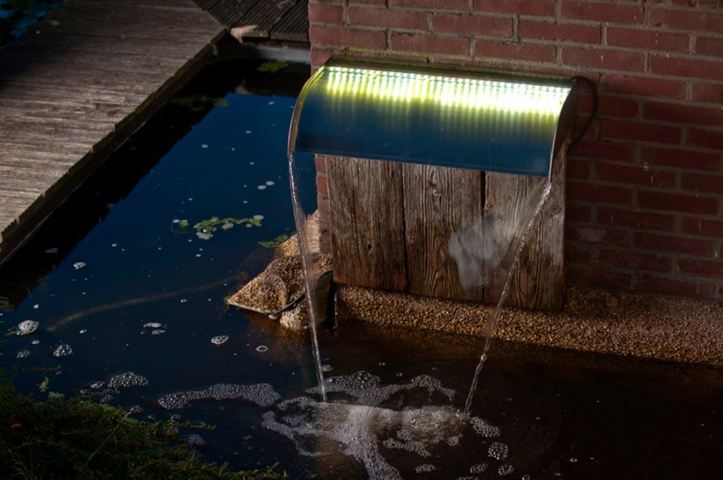 Ubbink Wasserfall »Nevada Set 30 cm / mit LED-Beleuchtung / inkl. Wasserbecken«, Komplettset mit Pumpe und Anschlussmaterial