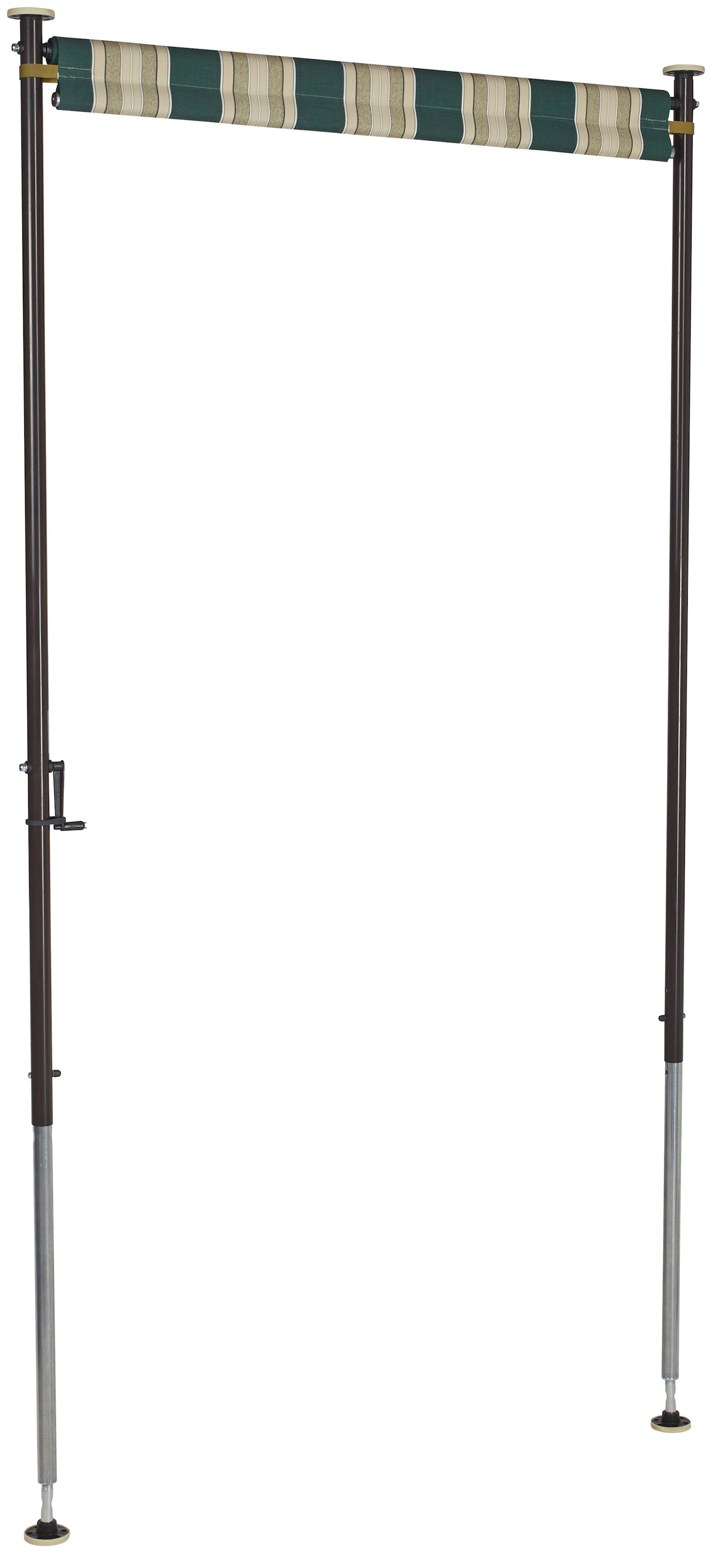 Angerer Freizeitmöbel Klemm-Senkrechtmarkise »Nr. 8700«, grün/beige, BxH: 120x275 cm