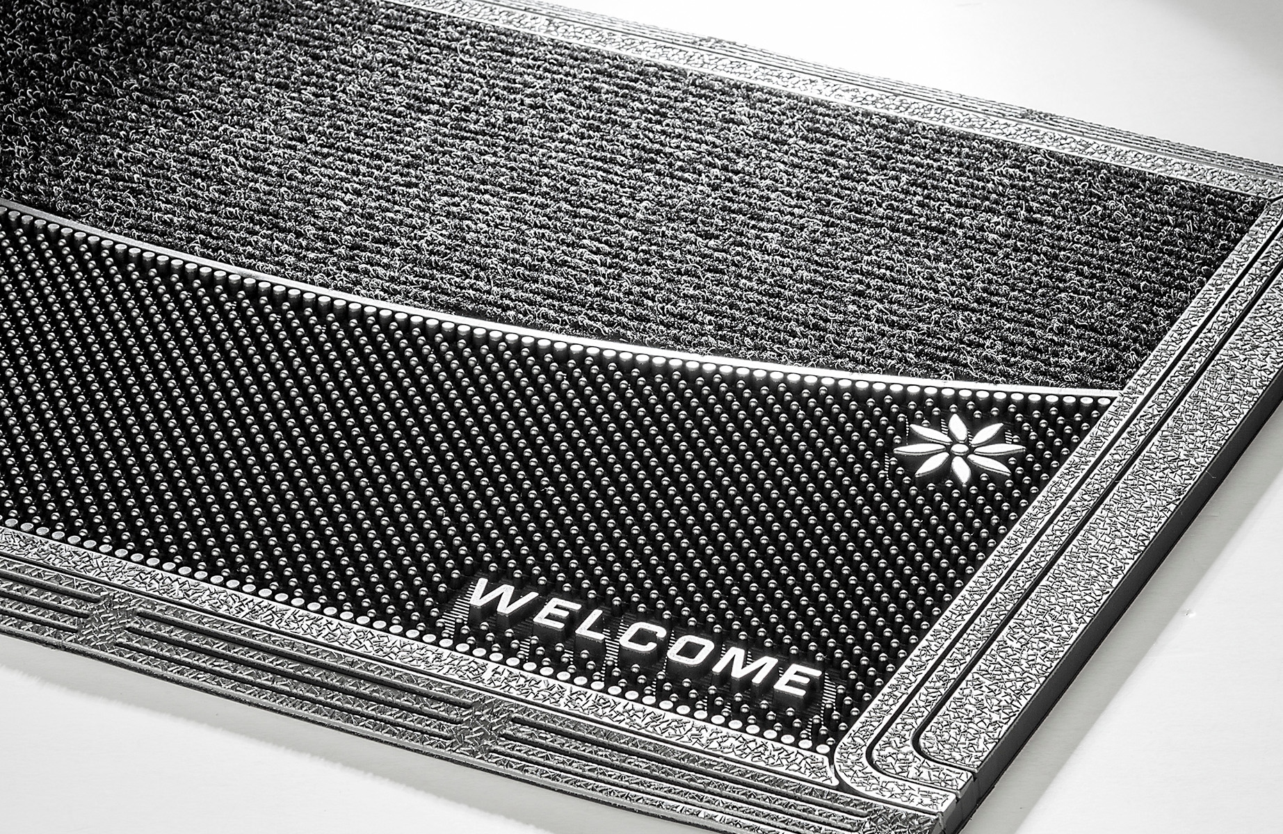 Home2Fashion Fußmatte »DualClean ST-XXL«, rechteckig, 10 mm Höhe, moderne Schmutzfangmatte, mit Spruch, robust, In- und Outdoor geeignet