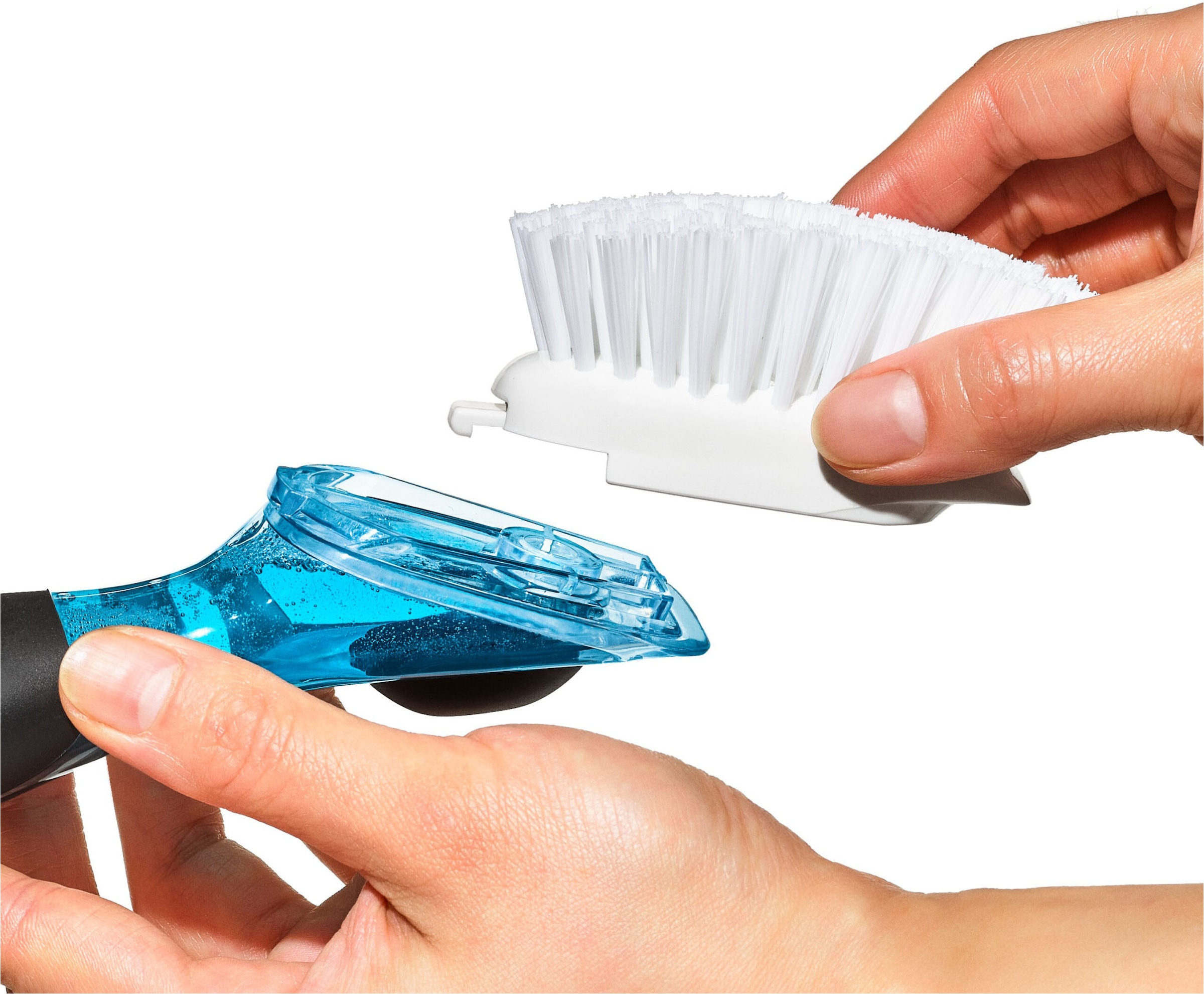 OXO Good Grips Reinigungsbürste aus Kunststoff mit Spülmitteldosierung