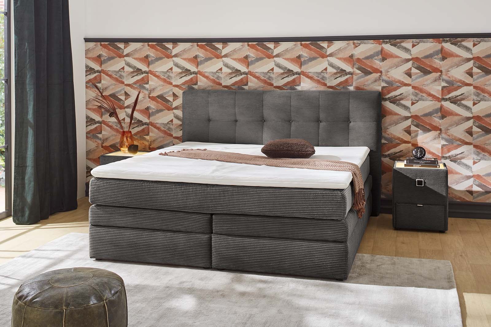 Jockenhöfer Gruppe Boxspringbett "Amy" mit Bettkasten und Kaltschaum-Topper günstig online kaufen