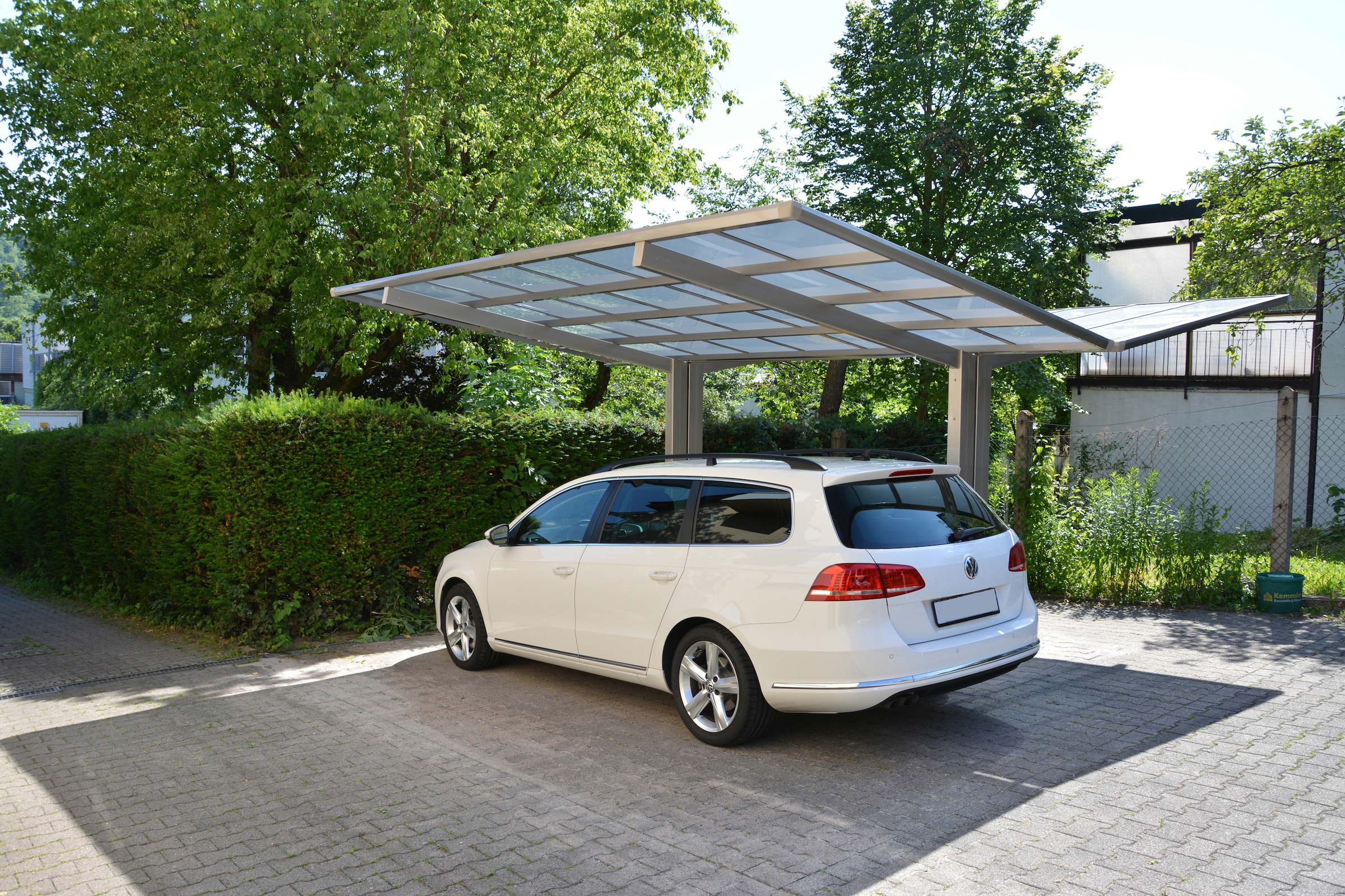 Ximax Doppelcarport »Linea Typ 60 Y-Edelstahl-Look«, Aluminium, 532 cm, edelstahlfarben, Aluminium